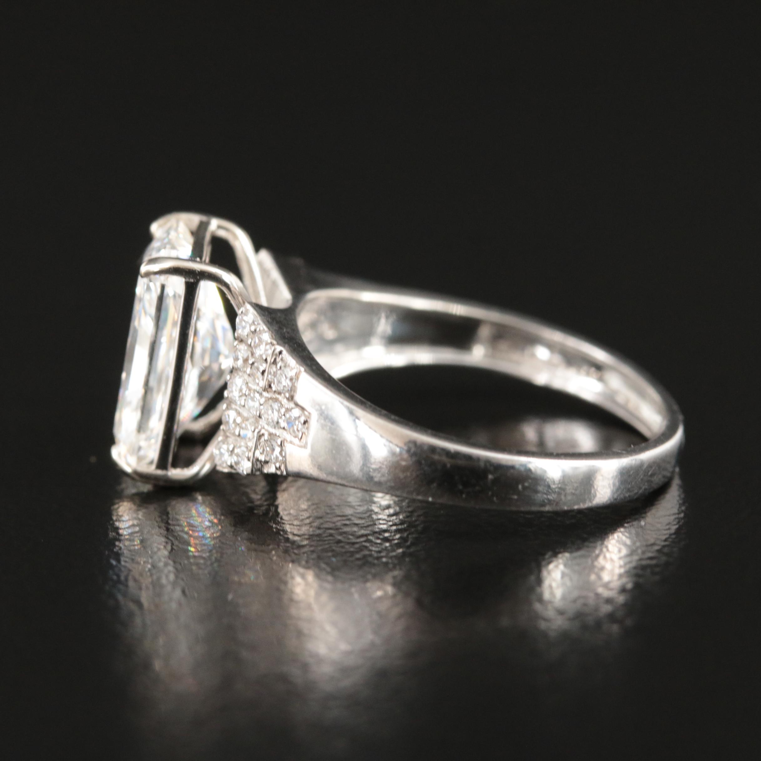 14K 3.34 CTW Lab Grown Diamond Ring with IGI Report