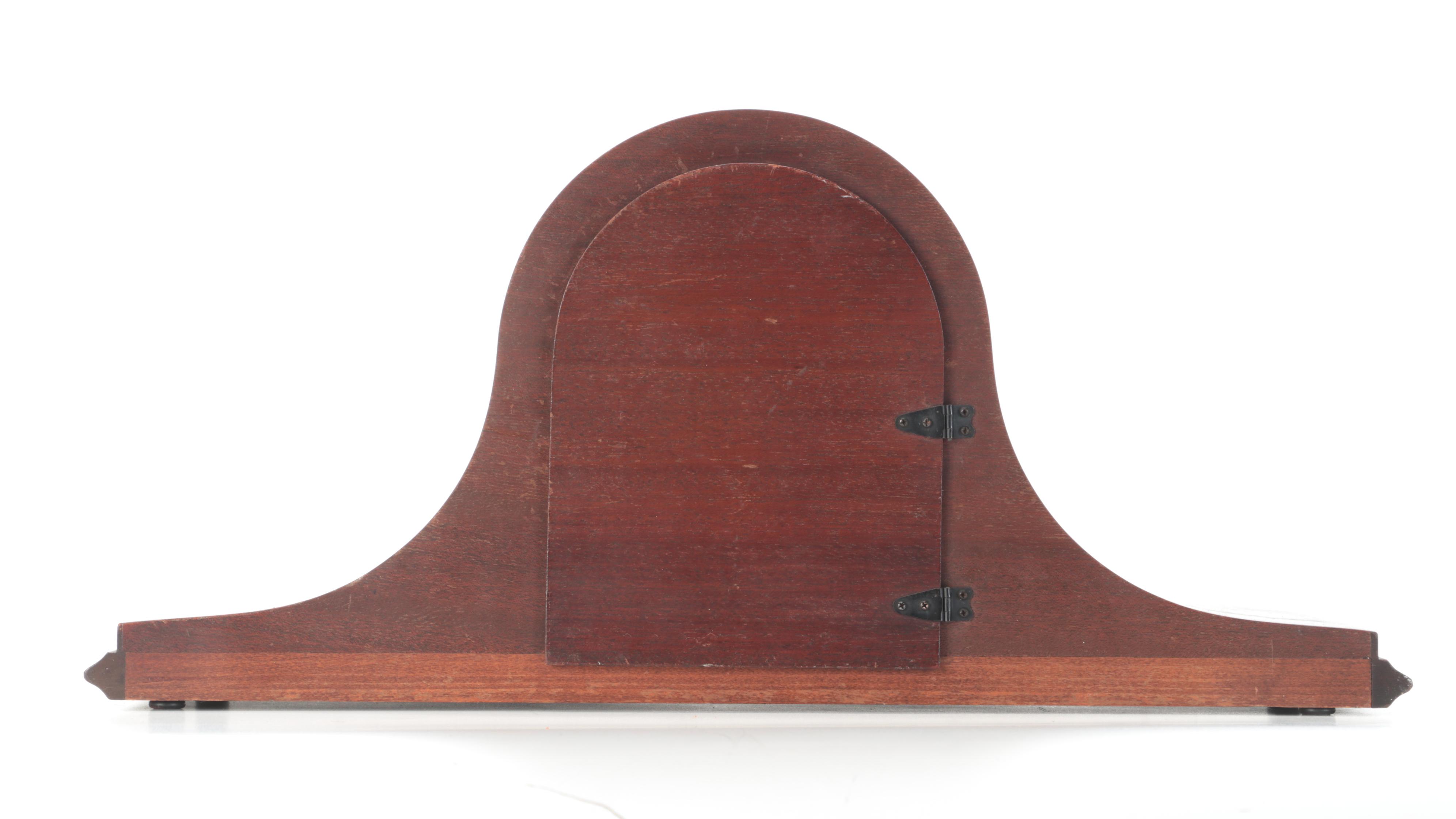 Seth Thomas Mahogany Tambour Mantel Clock