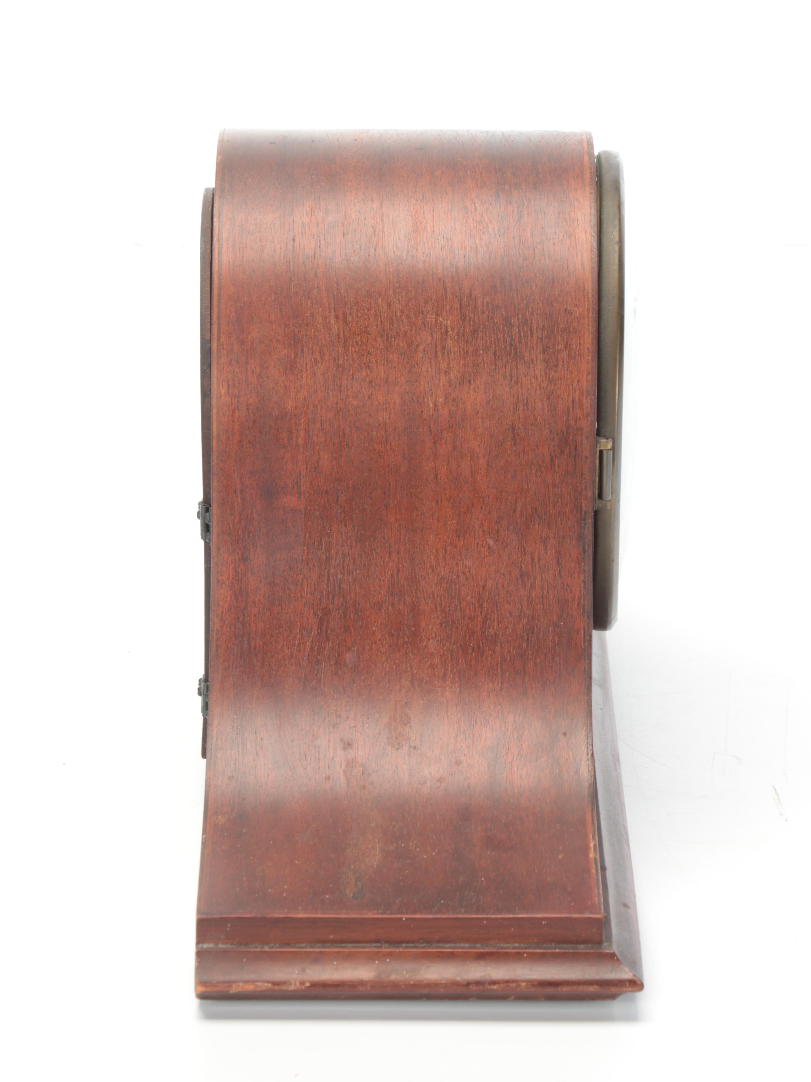 Seth Thomas Mahogany Tambour Mantel Clock