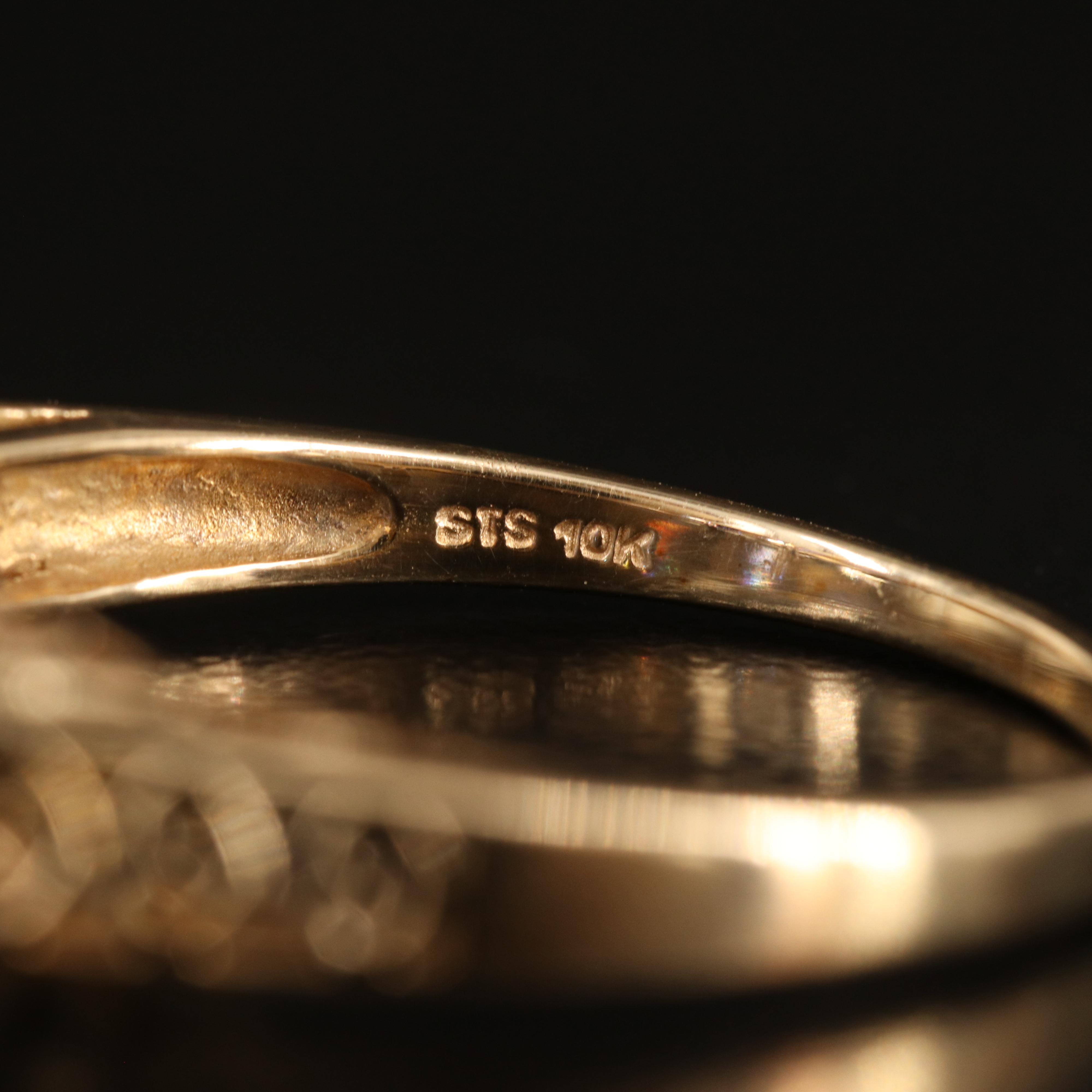 10K Tanzanite Three Stone Ring