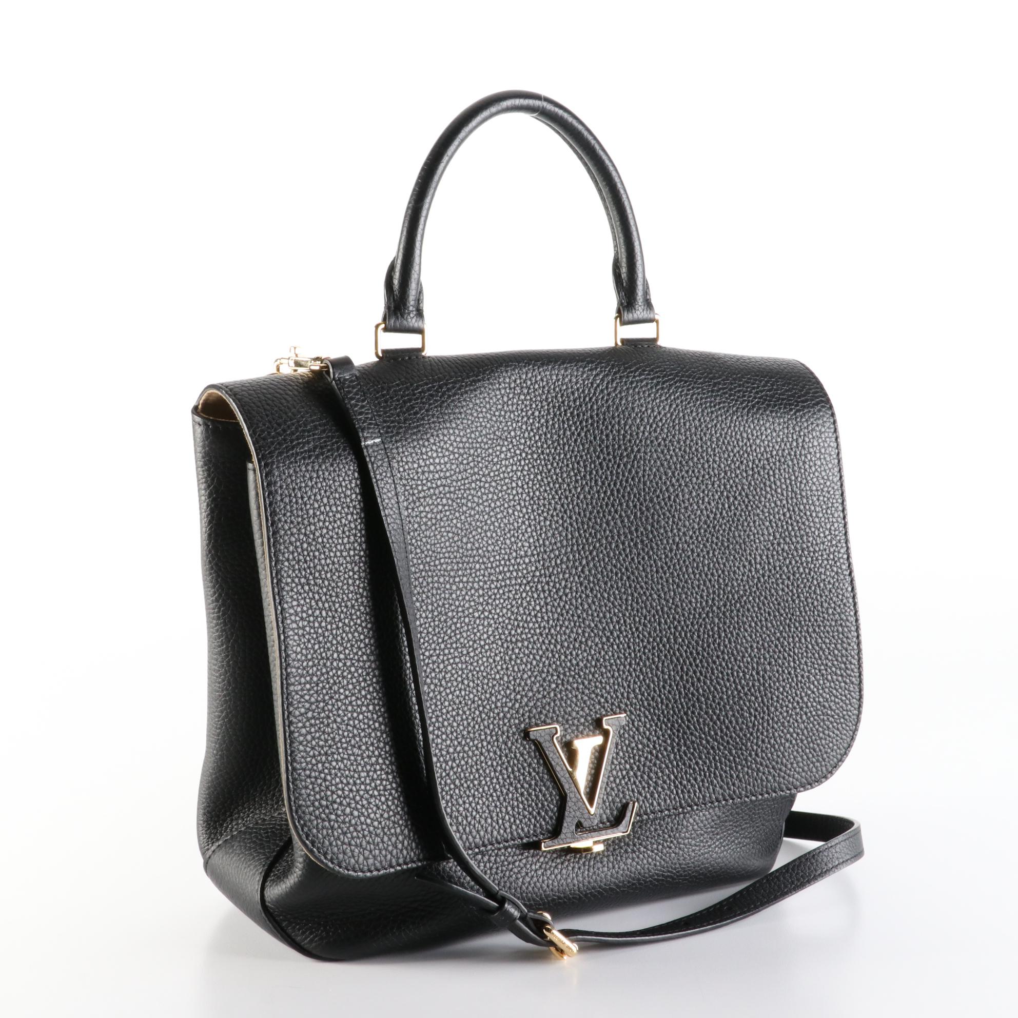 Louis Vuitton Volta Flap Bag in Black Taurillon Leather