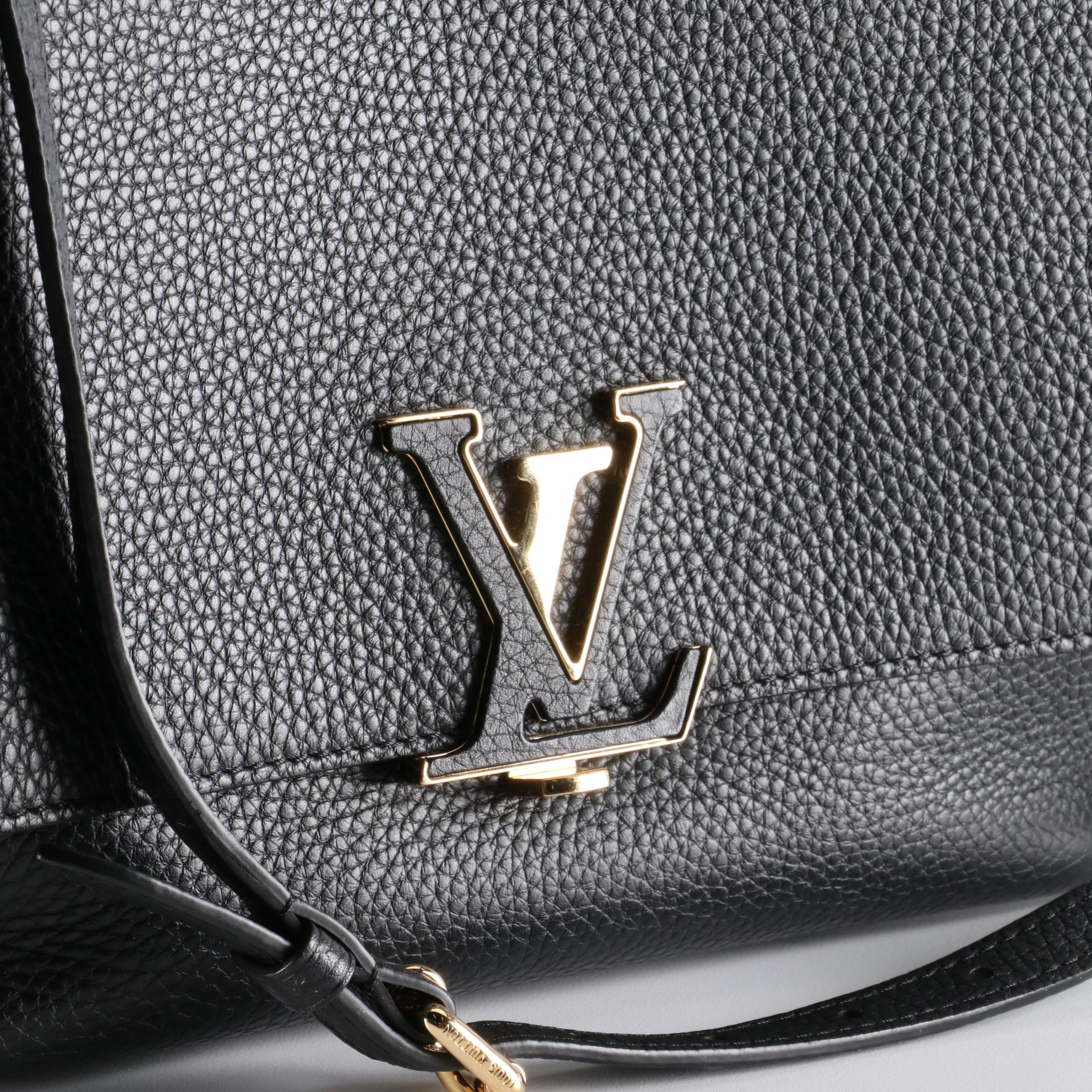 Louis Vuitton Volta Flap Bag in Black Taurillon Leather