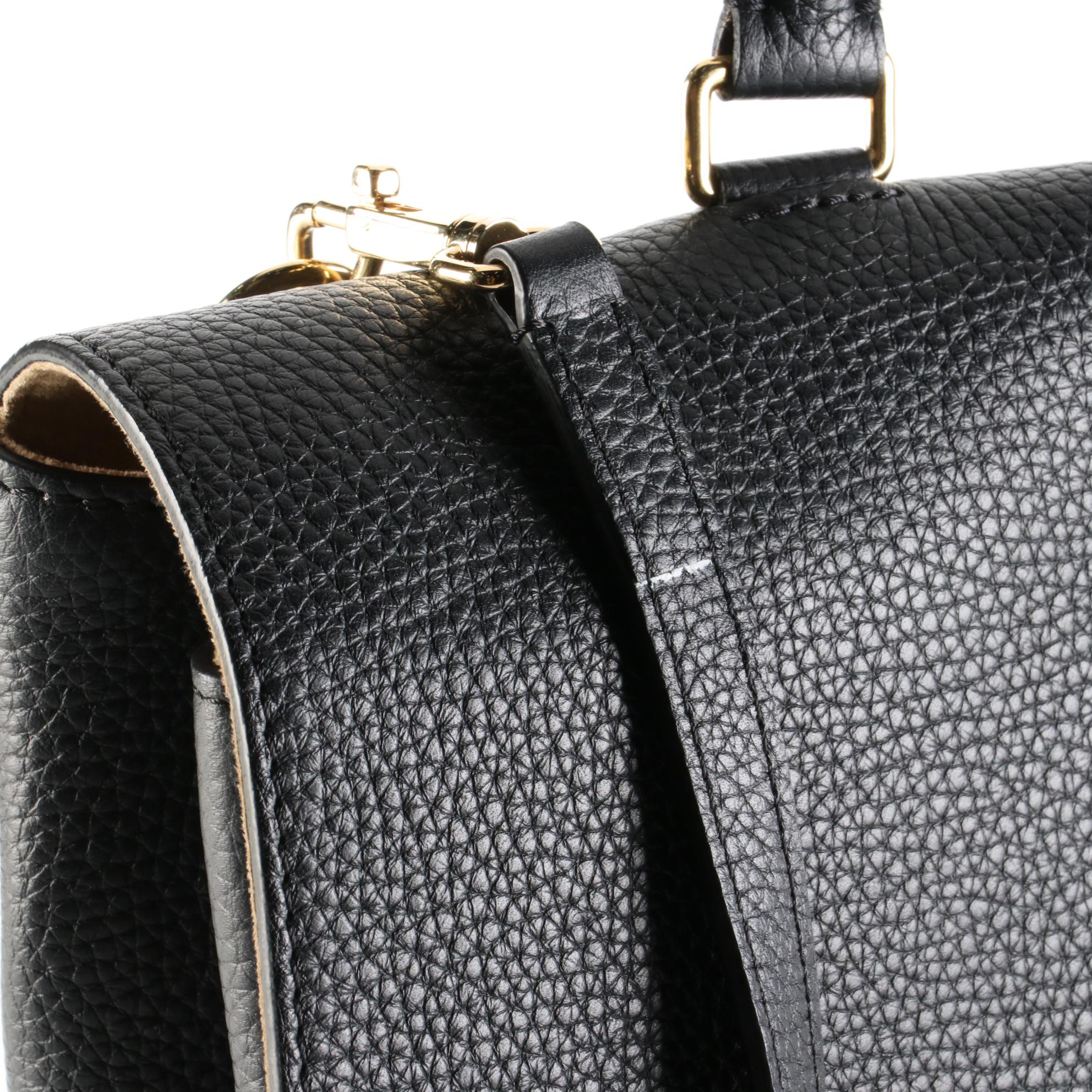 Louis Vuitton Volta Flap Bag in Black Taurillon Leather