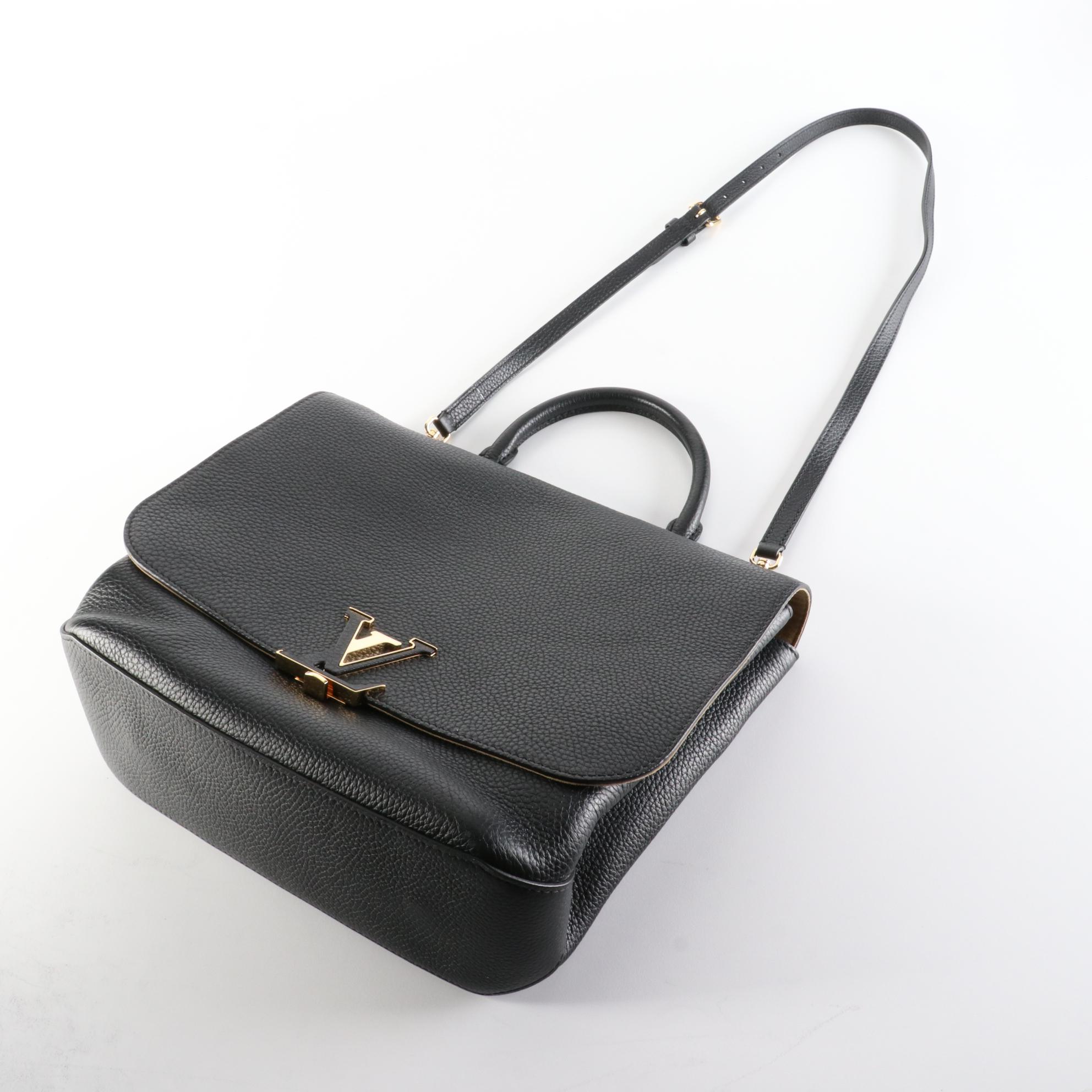 Louis Vuitton Volta Flap Bag in Black Taurillon Leather