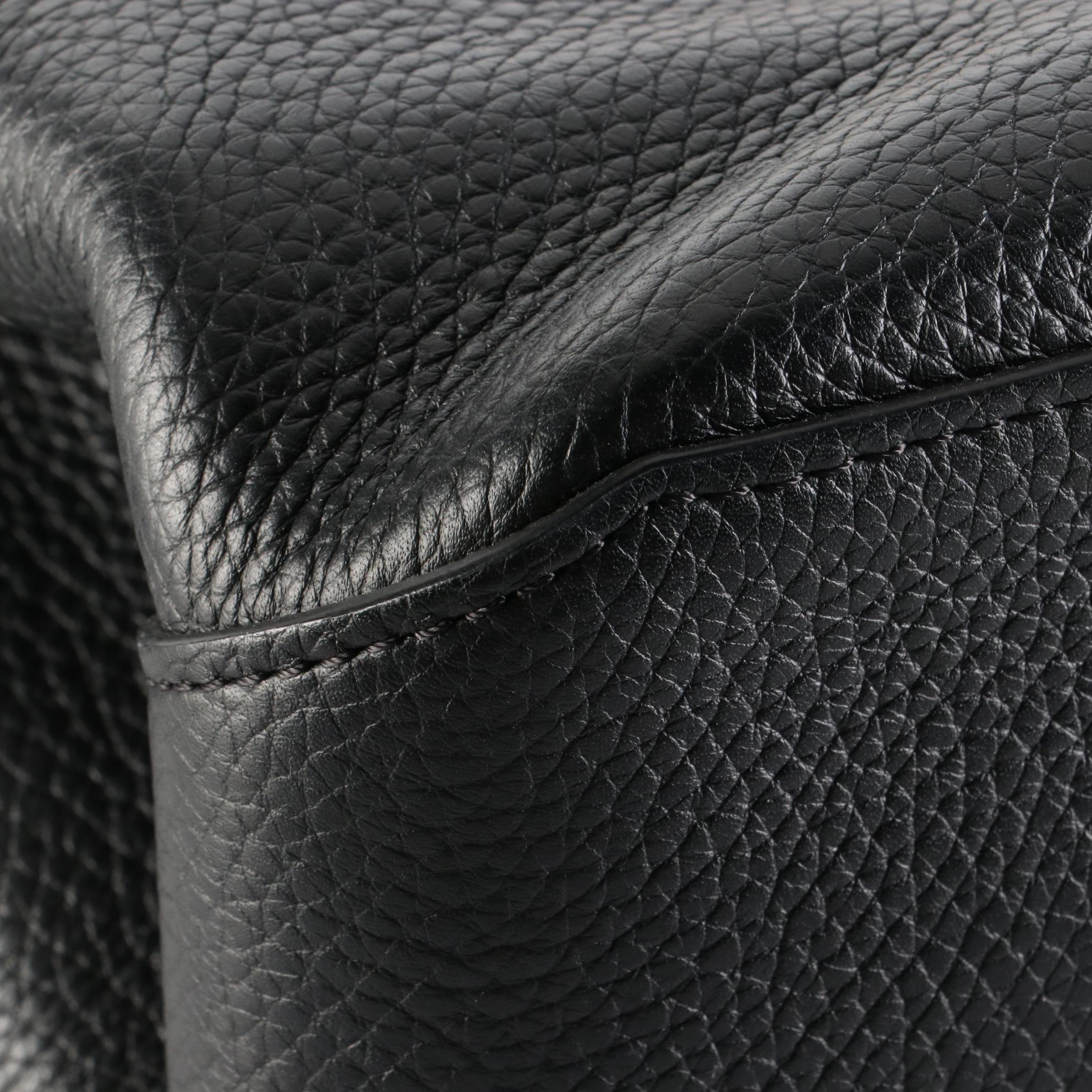 Louis Vuitton Volta Flap Bag in Black Taurillon Leather