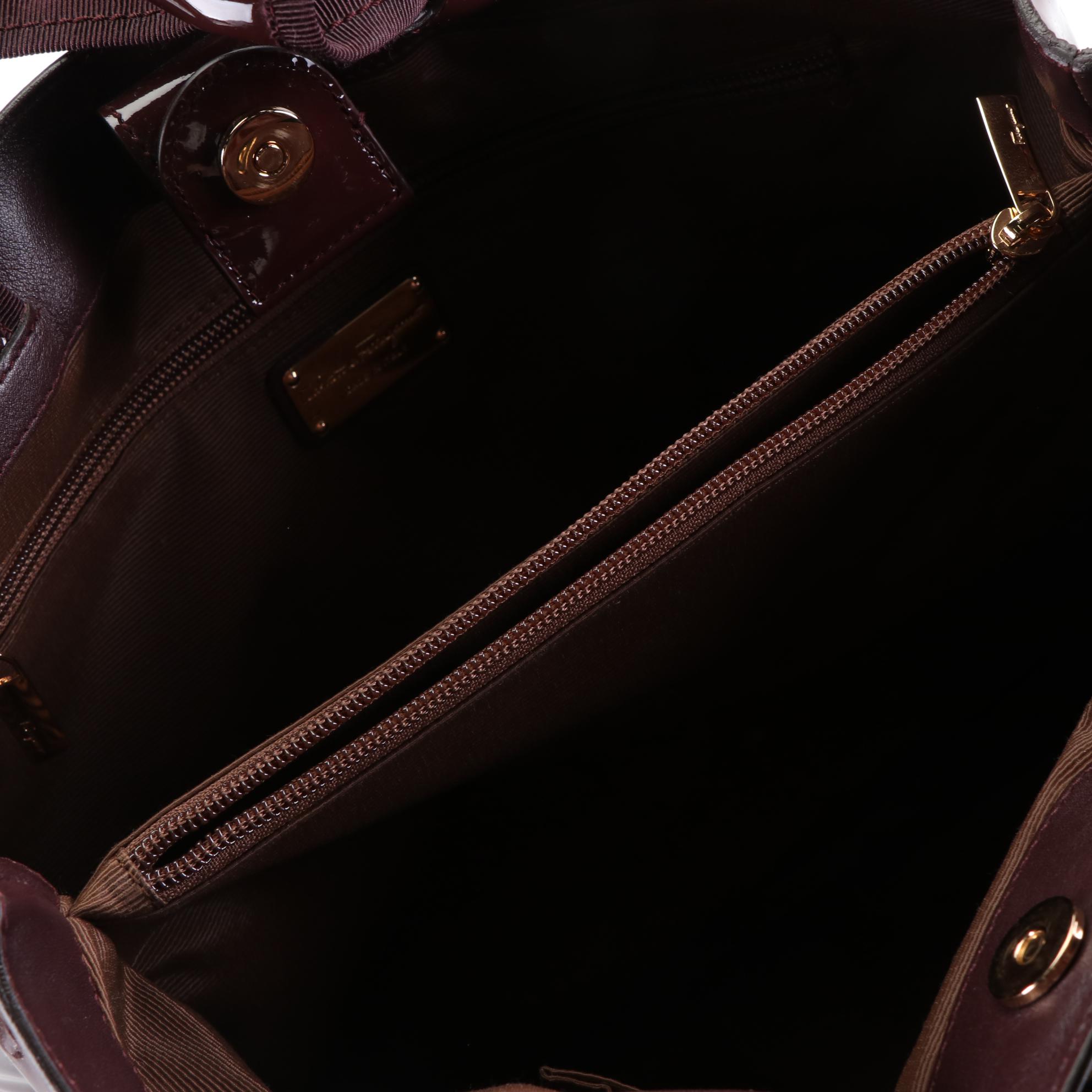 Salvatore Ferragamo Miss Vara Selene Tote Bag in Patent Leather