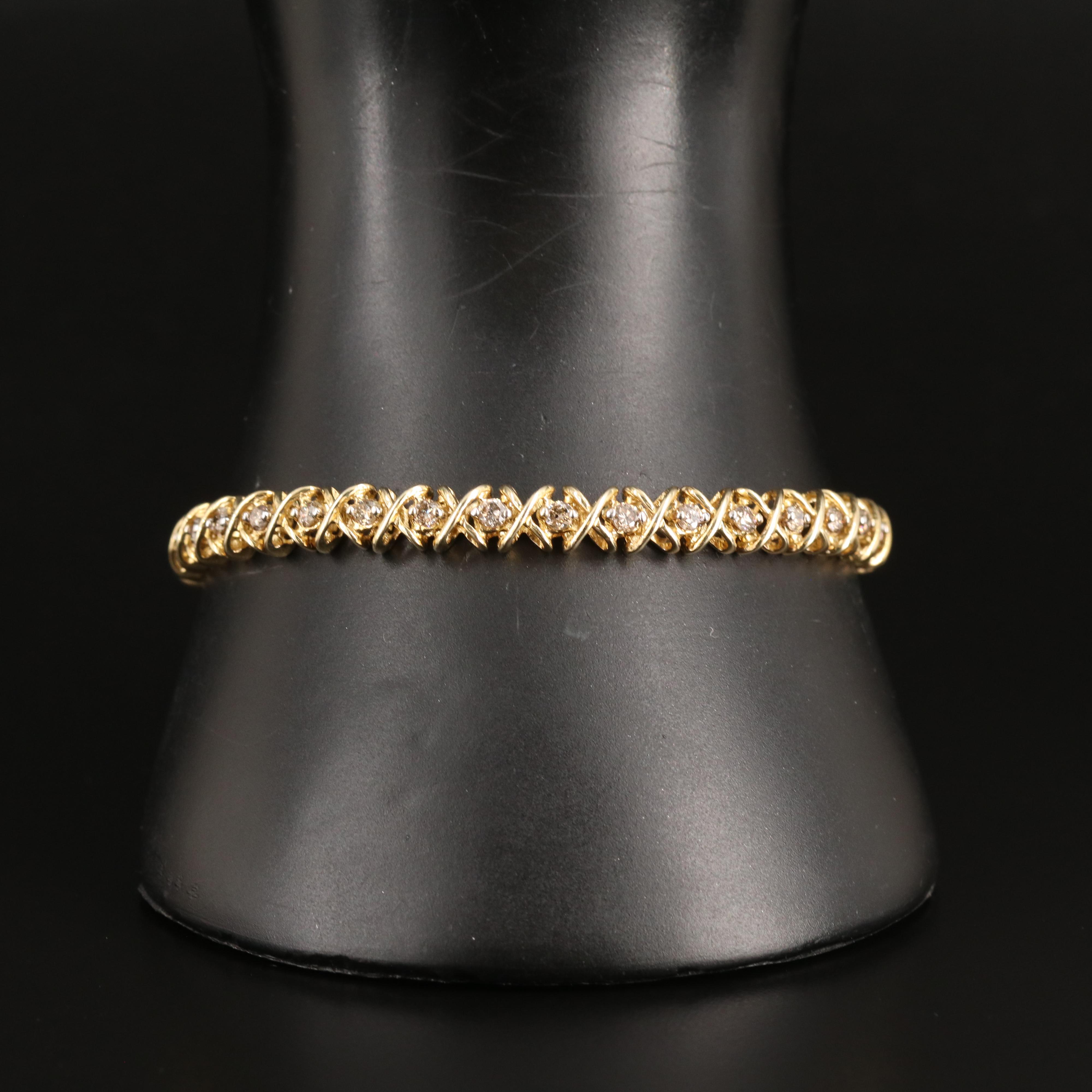 10K 1.52 CTW Diamond "XO" Bracelet