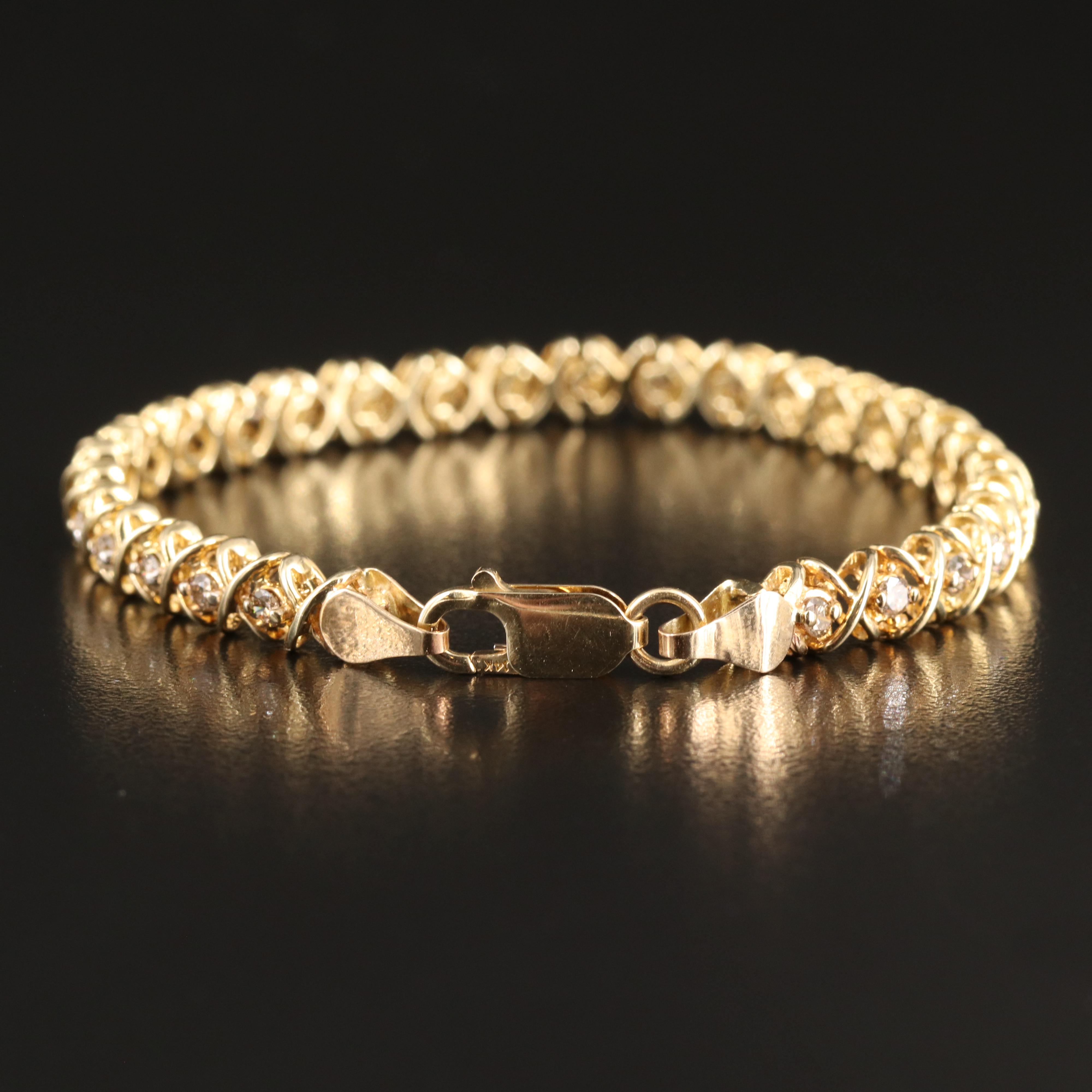 10K 1.52 CTW Diamond "XO" Bracelet
