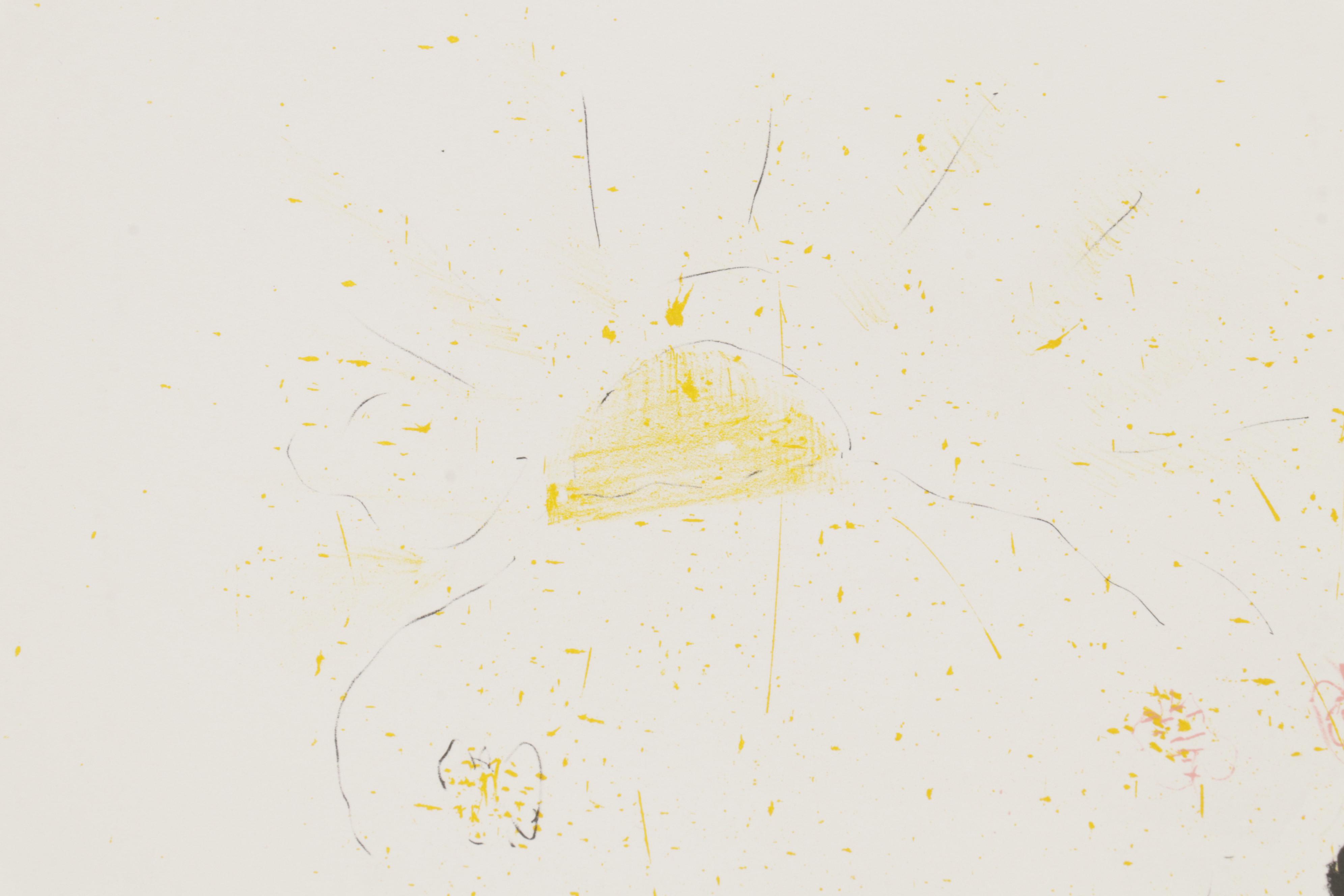 Sidney Chafetz Color Lithograph "Amy and the Butterflies," 1985