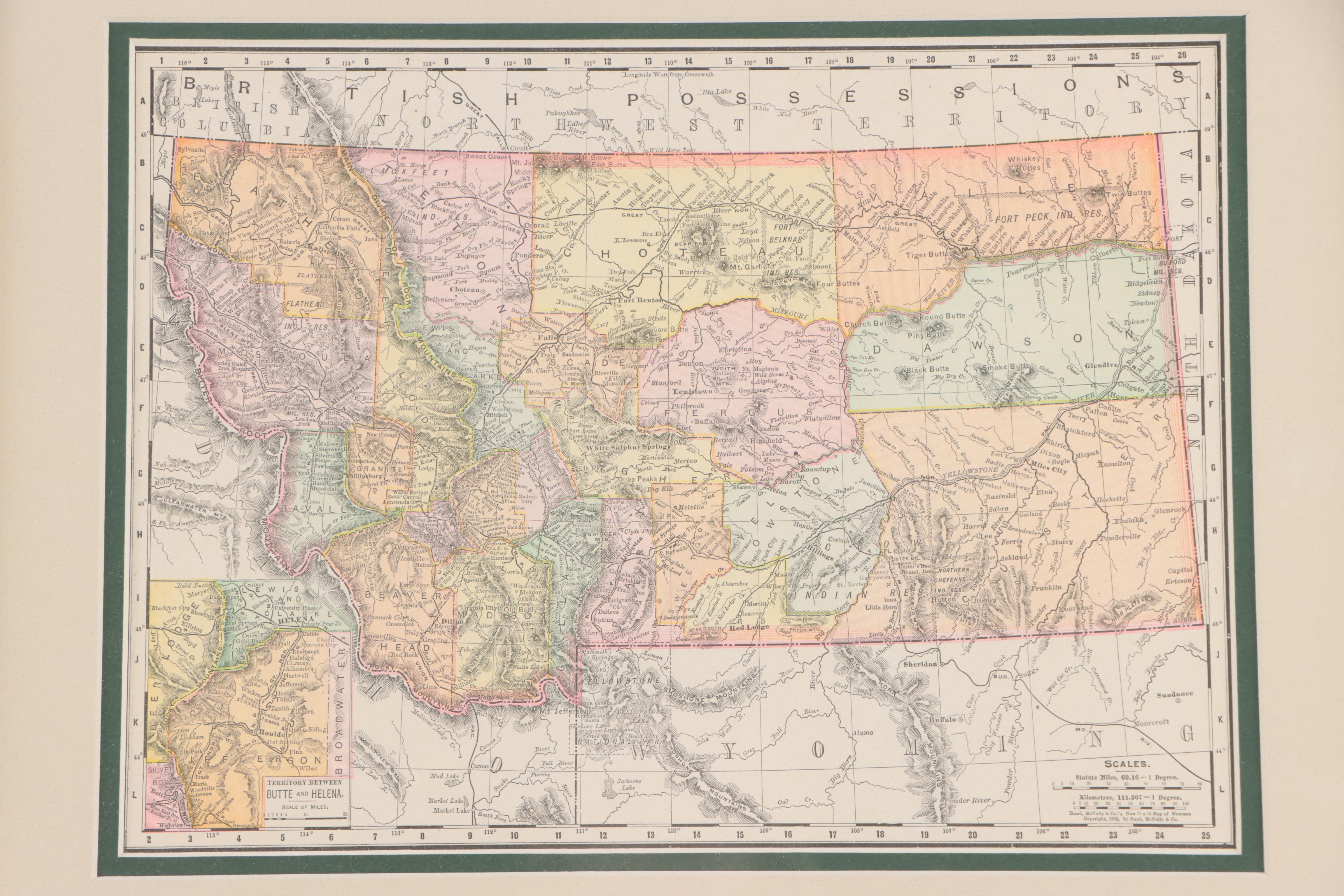 Rand, McNally & Co. Map of Montana, Circa 1895