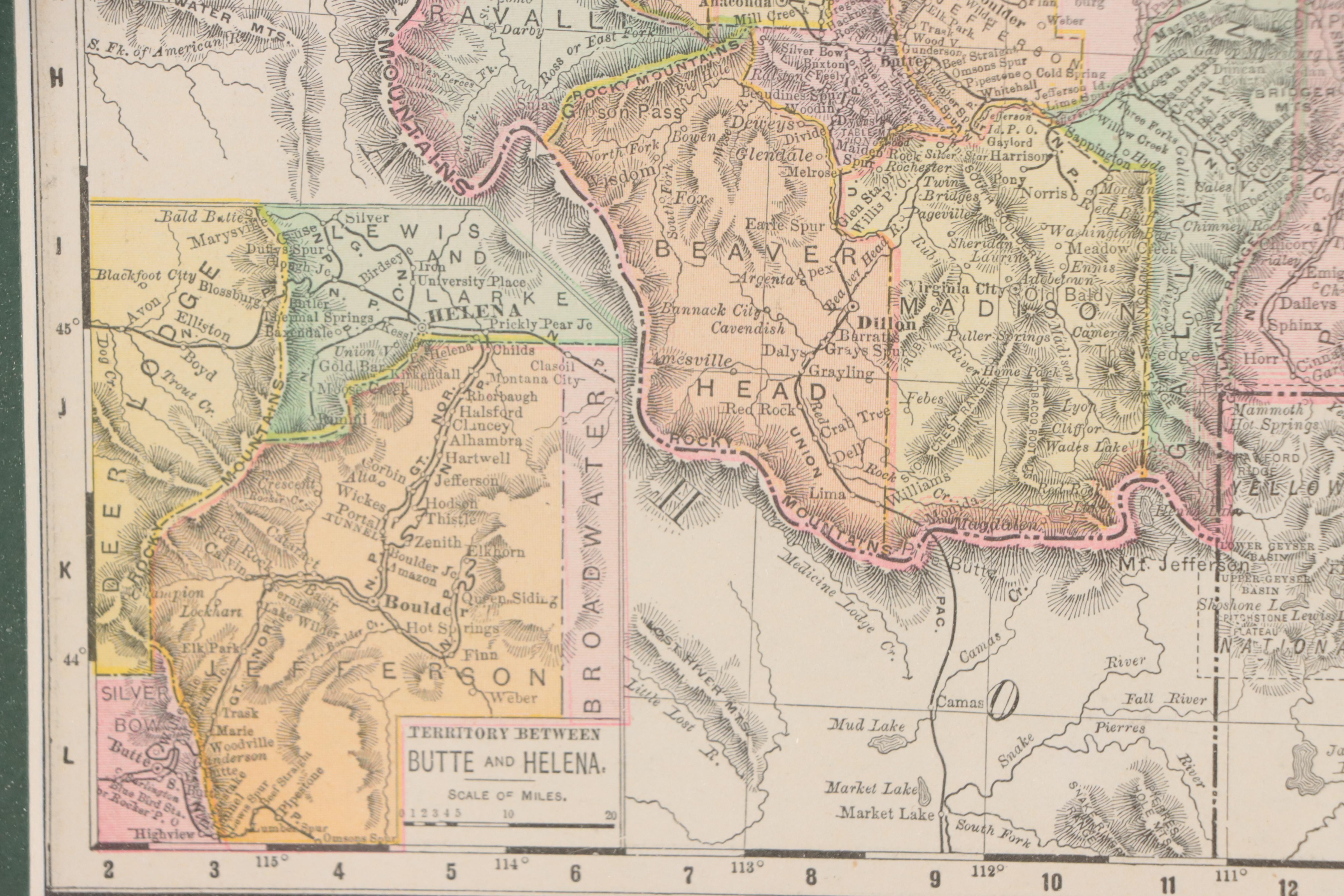 Rand, McNally & Co. Map of Montana, Circa 1895