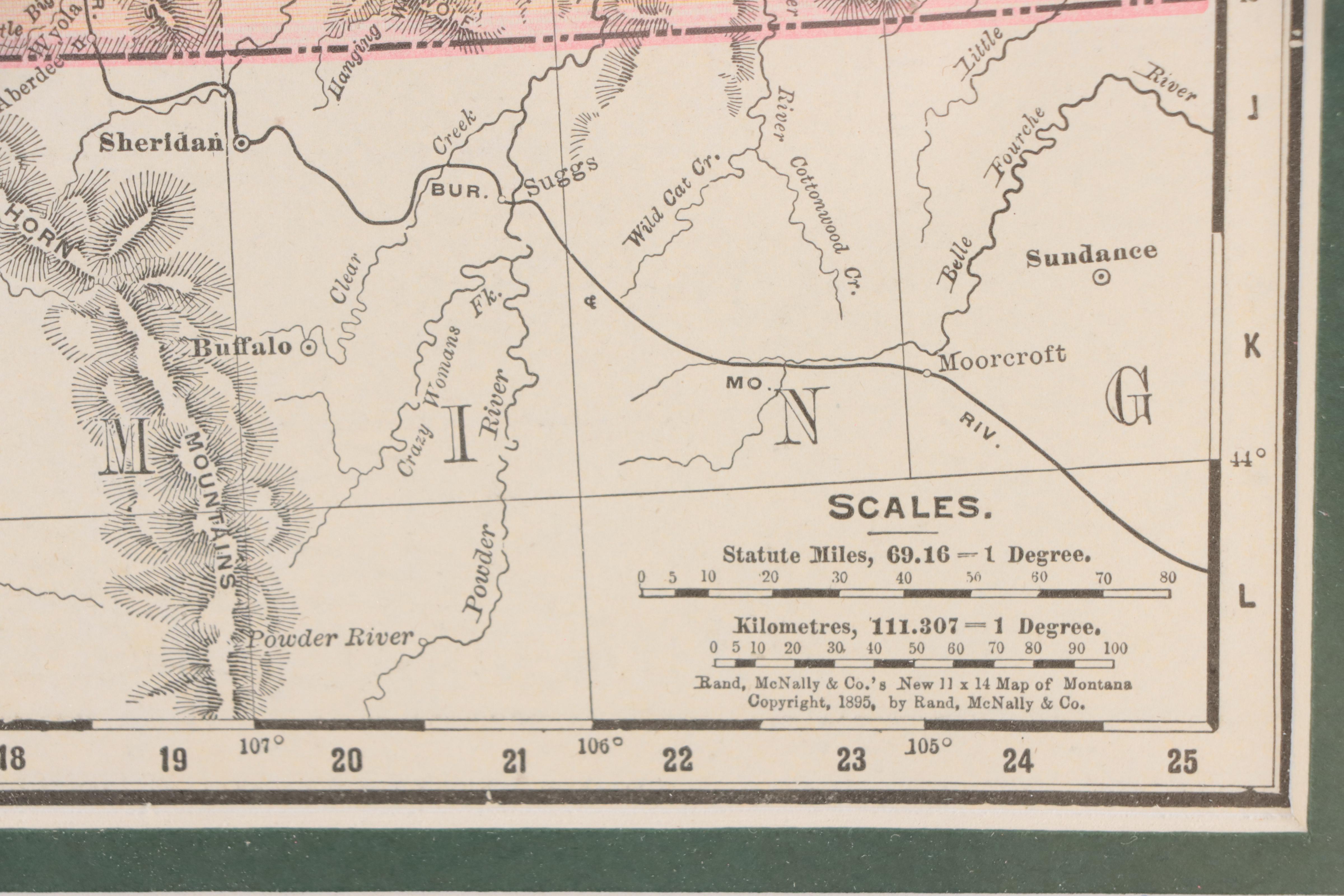 Rand, McNally & Co. Map of Montana, Circa 1895