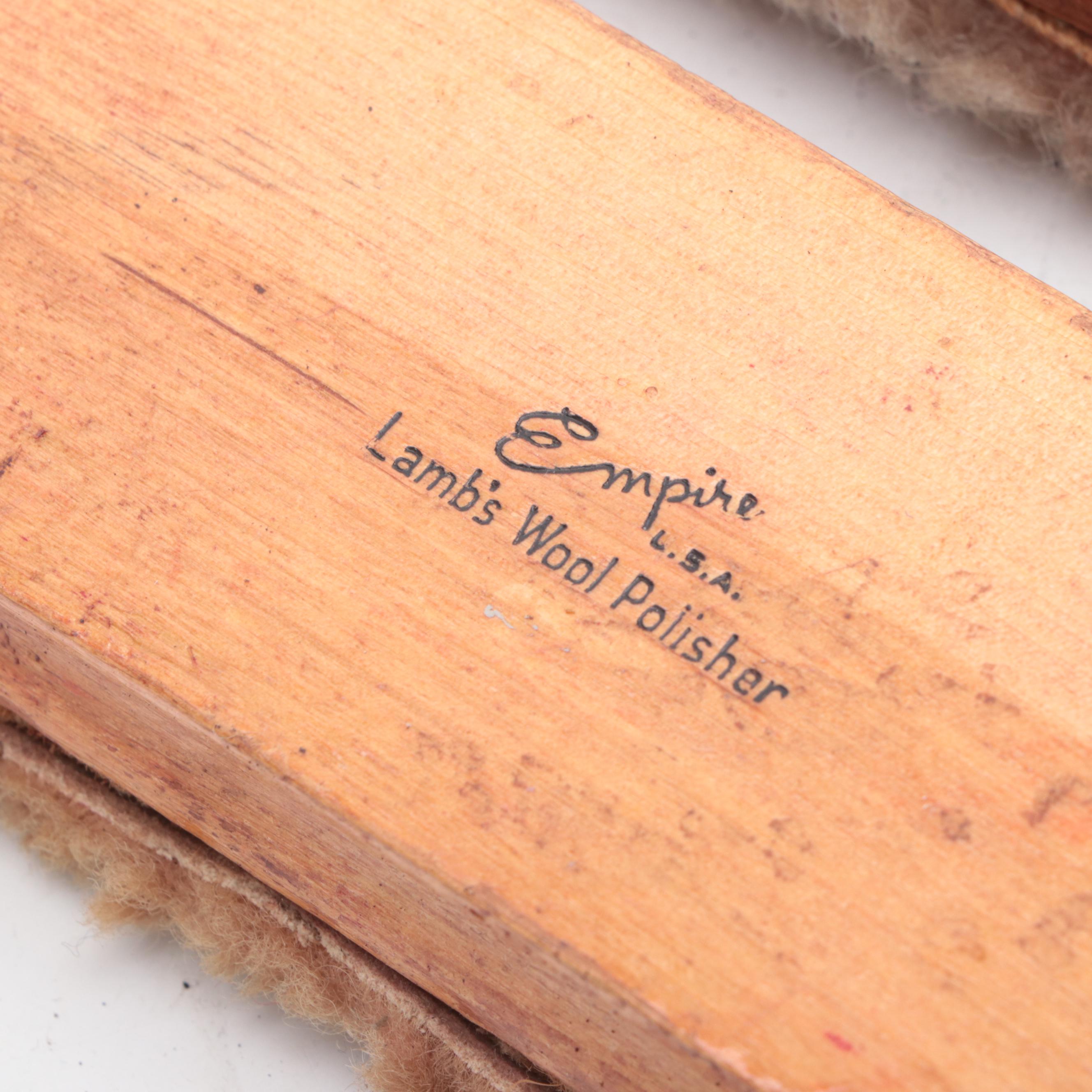 Box Dovetailed Birch Shoe-Shine Kit with Buffers and Brushes