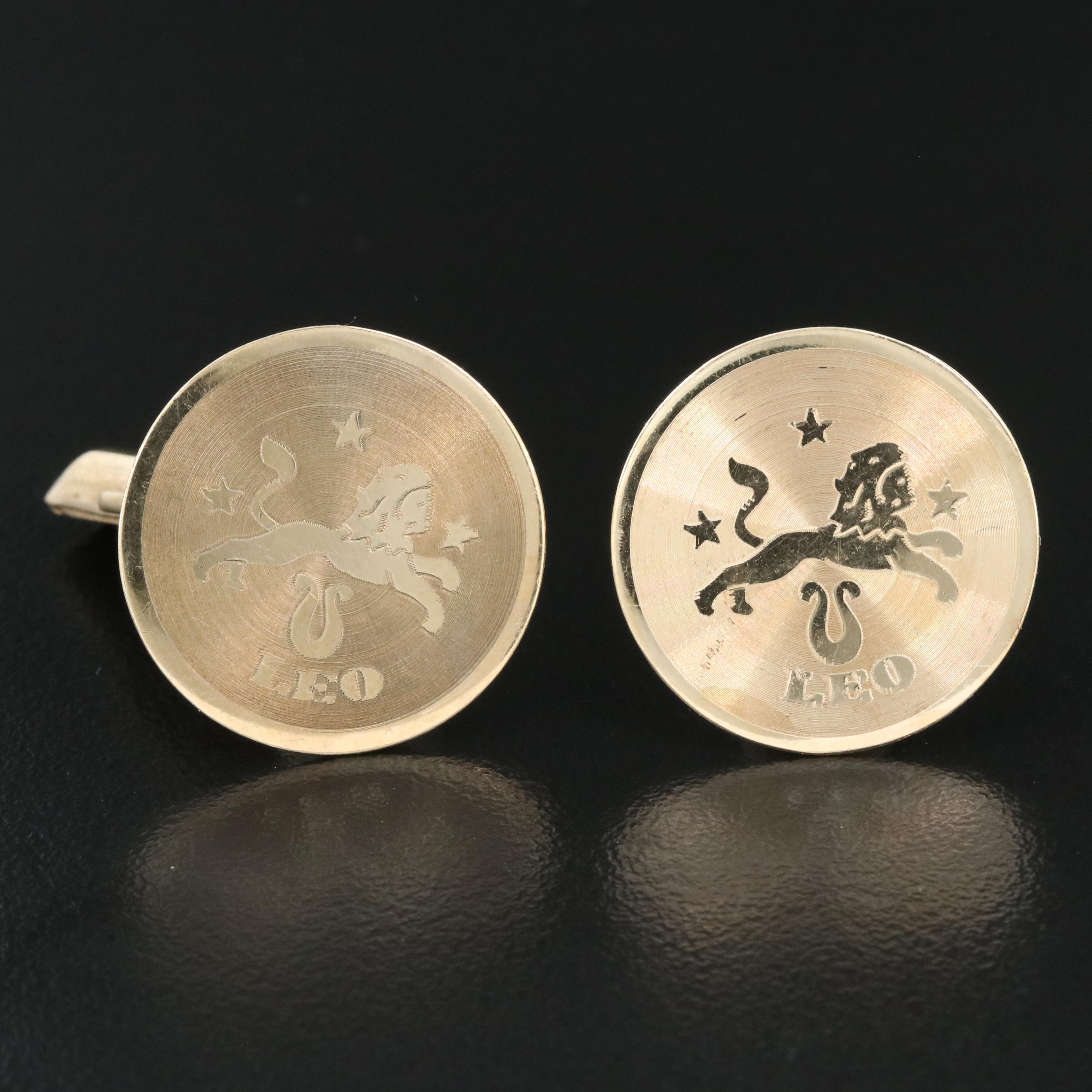 10K Leo Cufflinks
