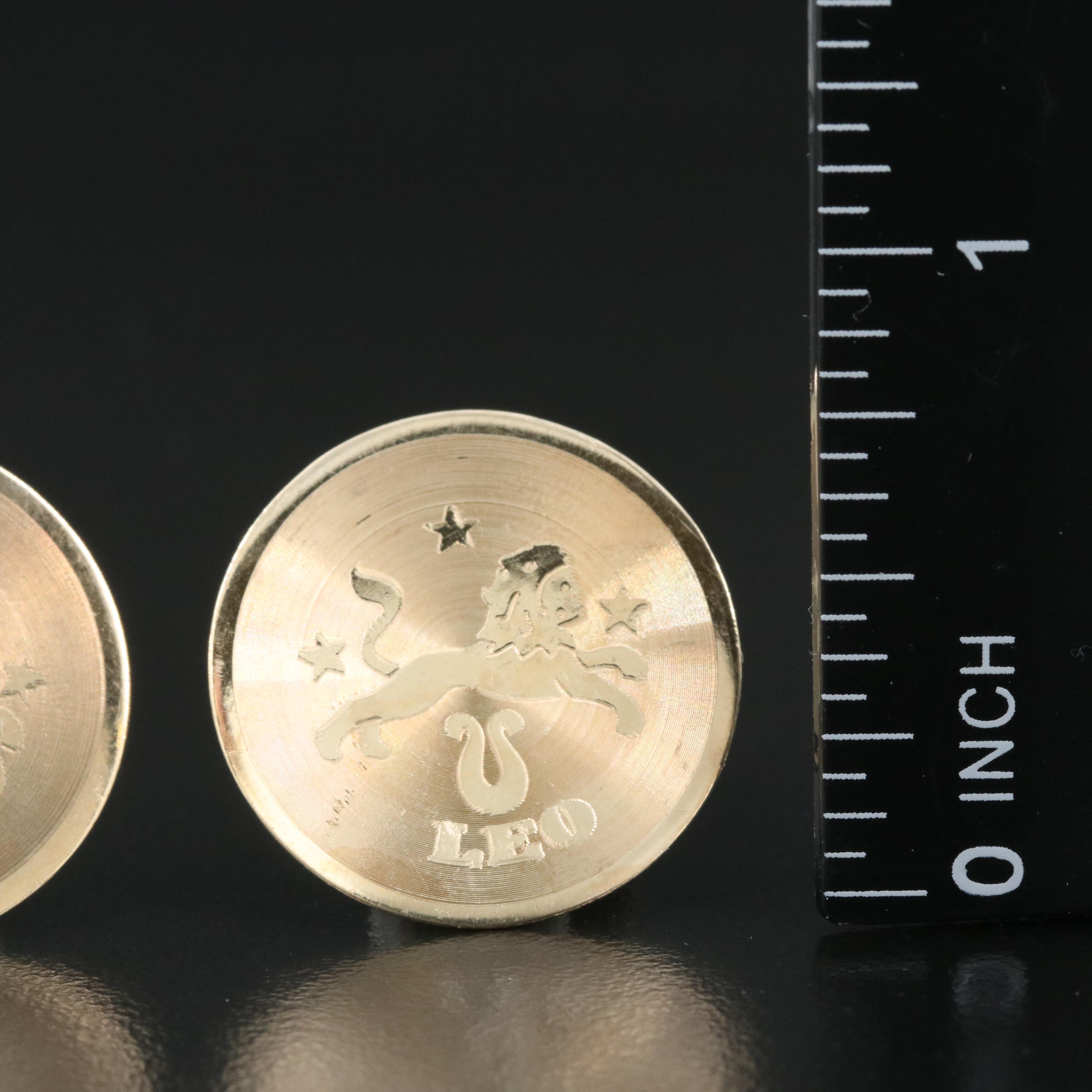 10K Leo Cufflinks
