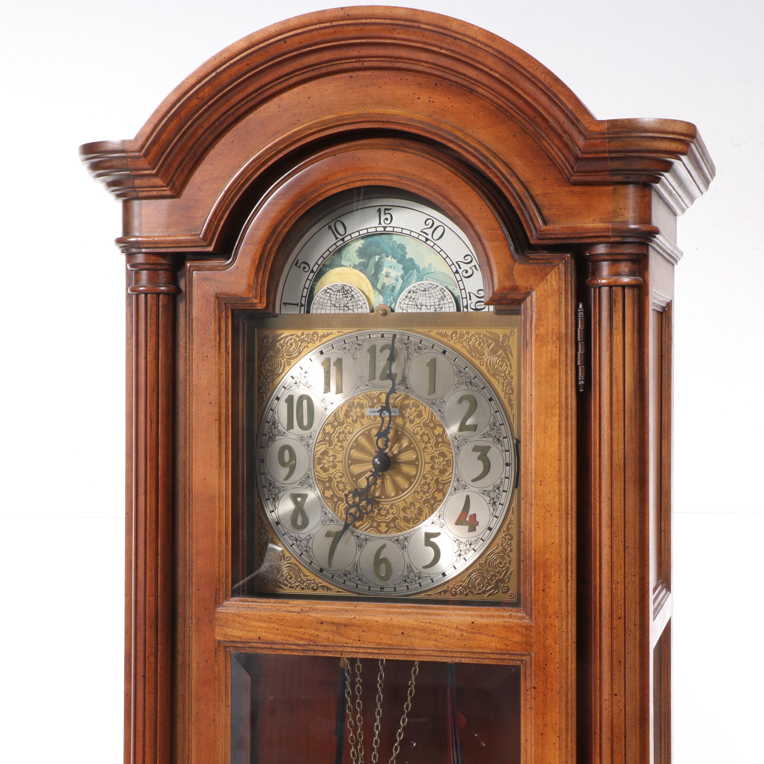 Howard Miller Grandfather Clock With Weight Driven Triple Chime, Circa 1970s