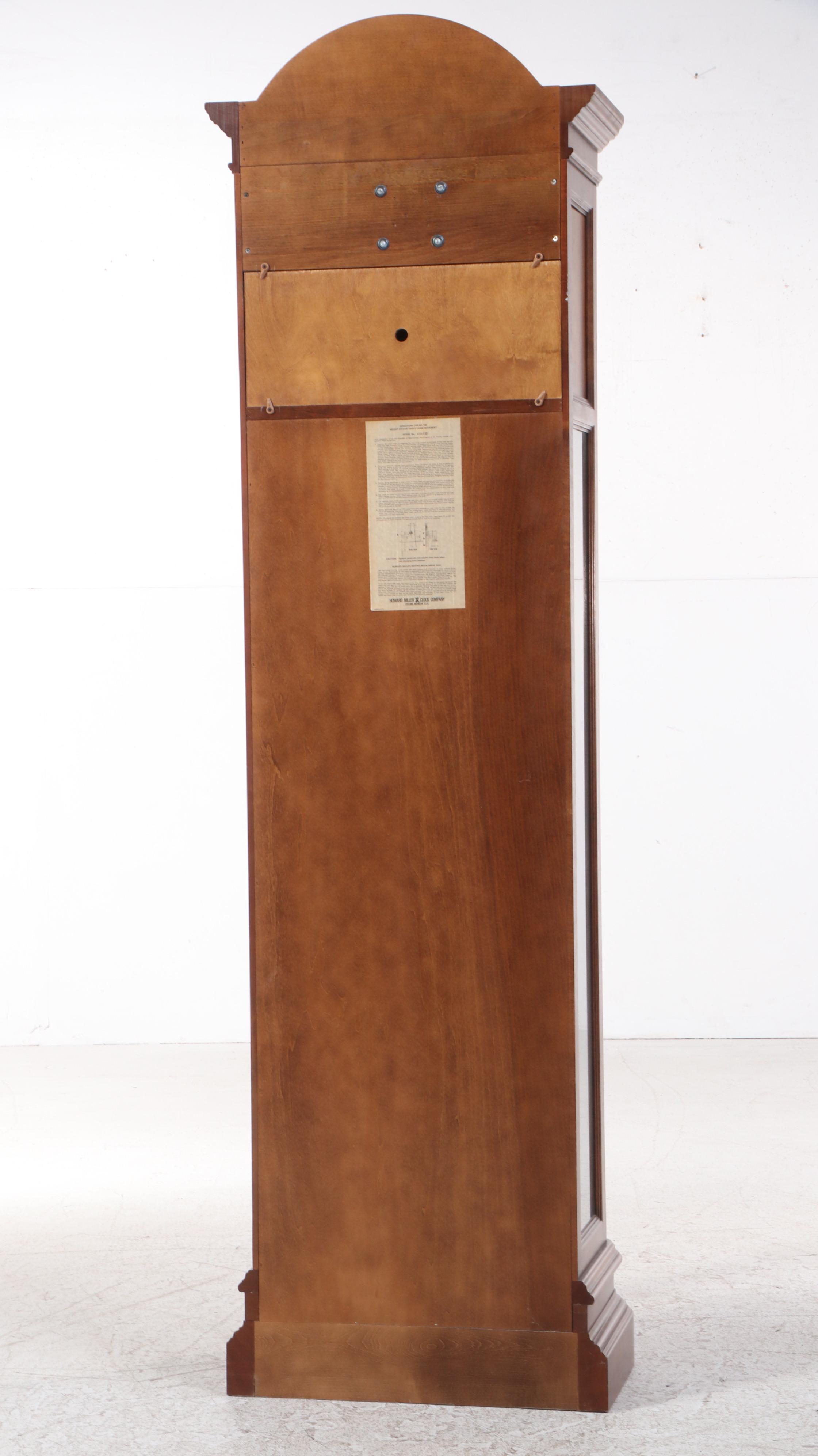 Howard Miller Grandfather Clock With Weight Driven Triple Chime, Circa 1970s
