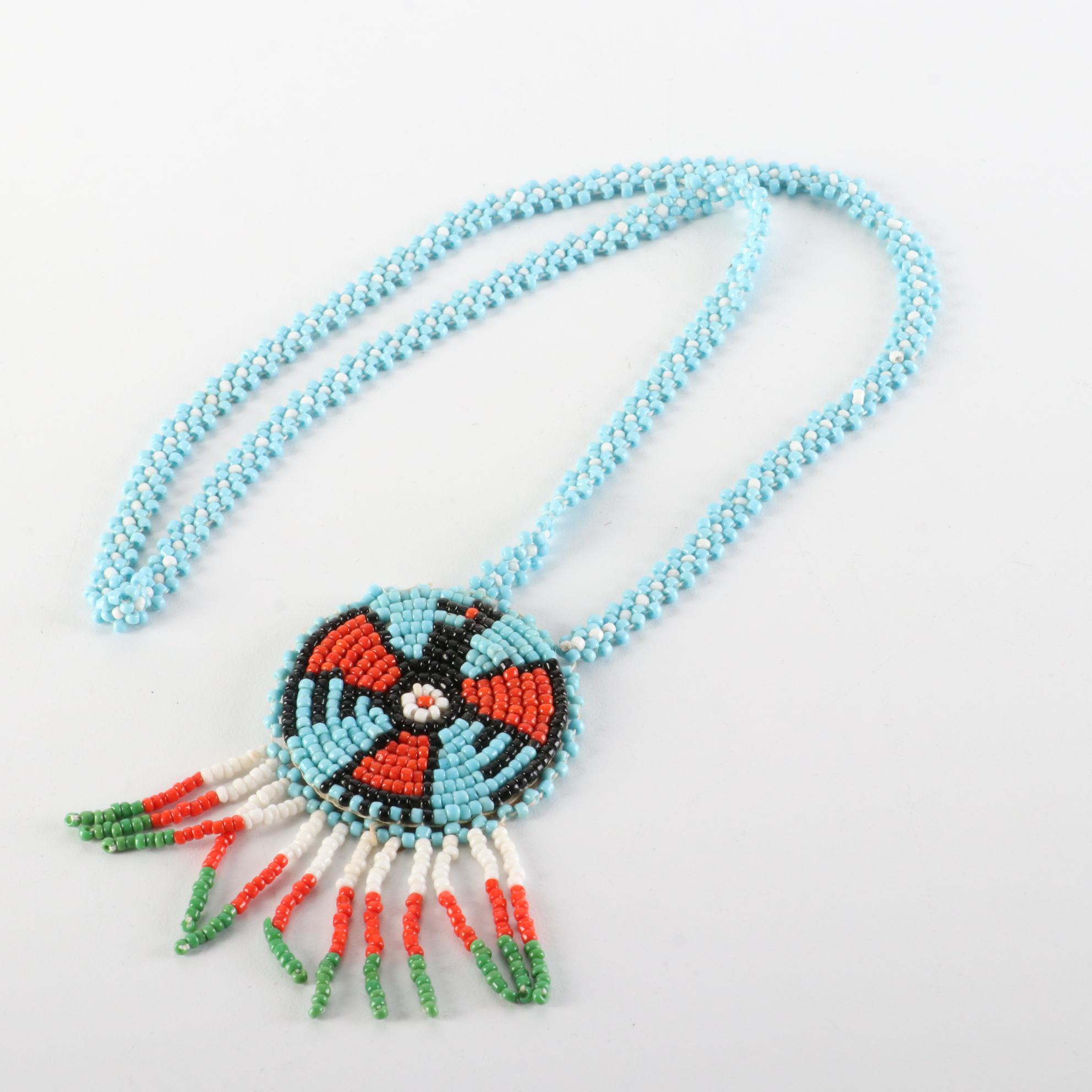 Beaded Thunderbird Necklace with Other Beaded Handbags