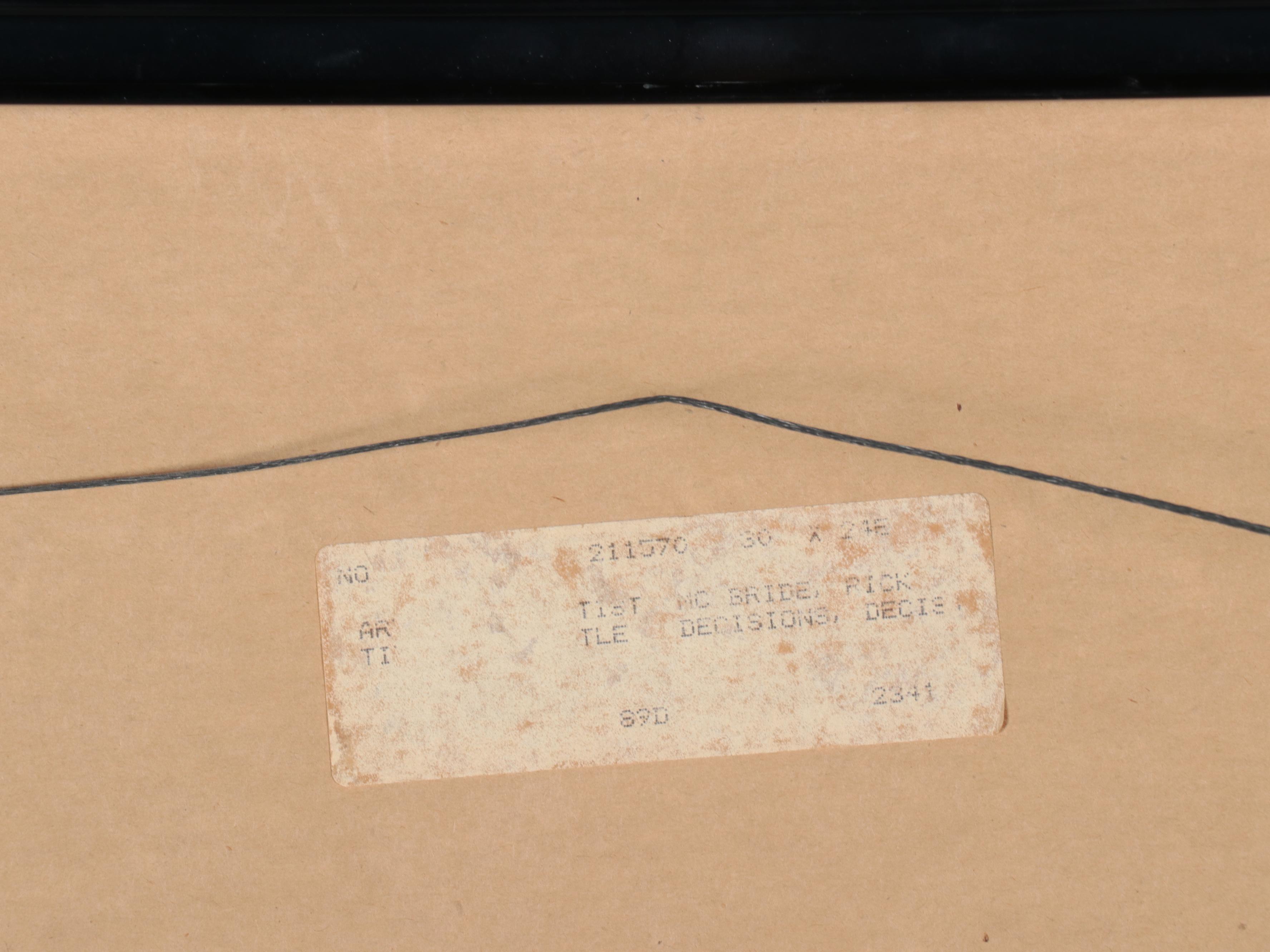 Offset Lithograph After Rick McBride of Ferrari Poster "Decisions Decisions"