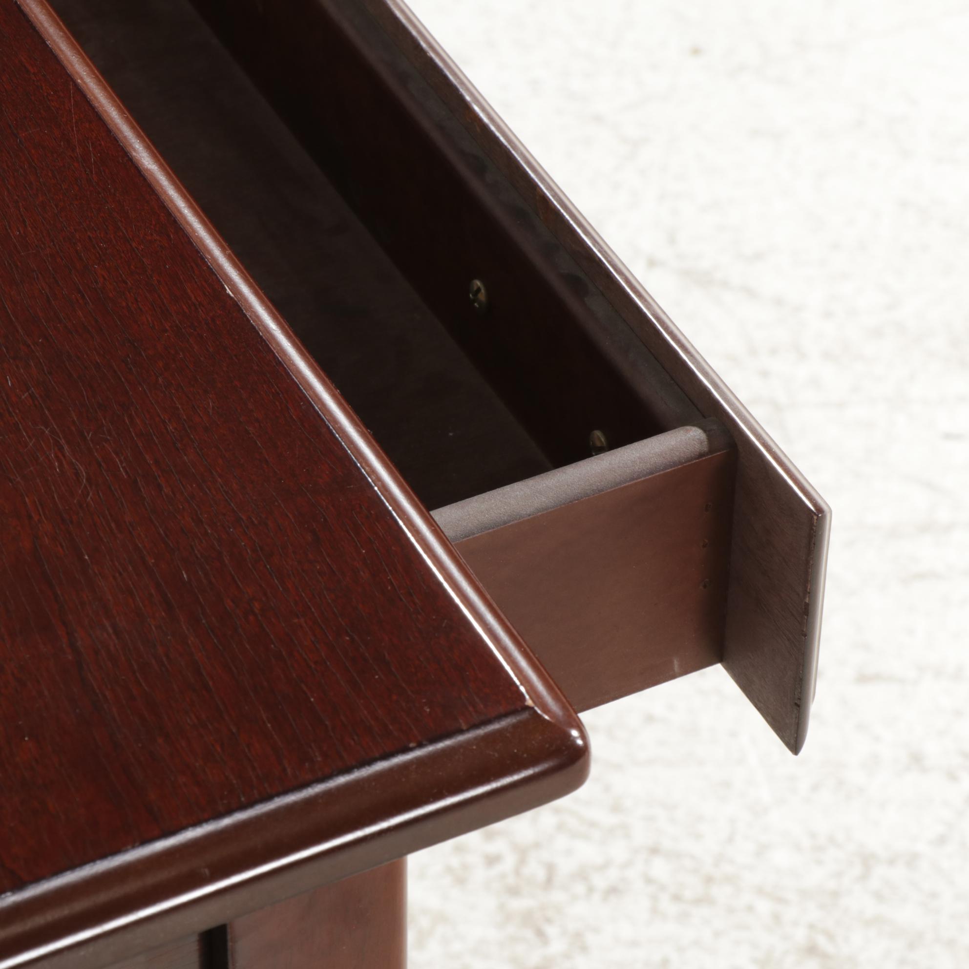 Queen Anne Style Cherry Coffee Table and Bombay Company Side Table