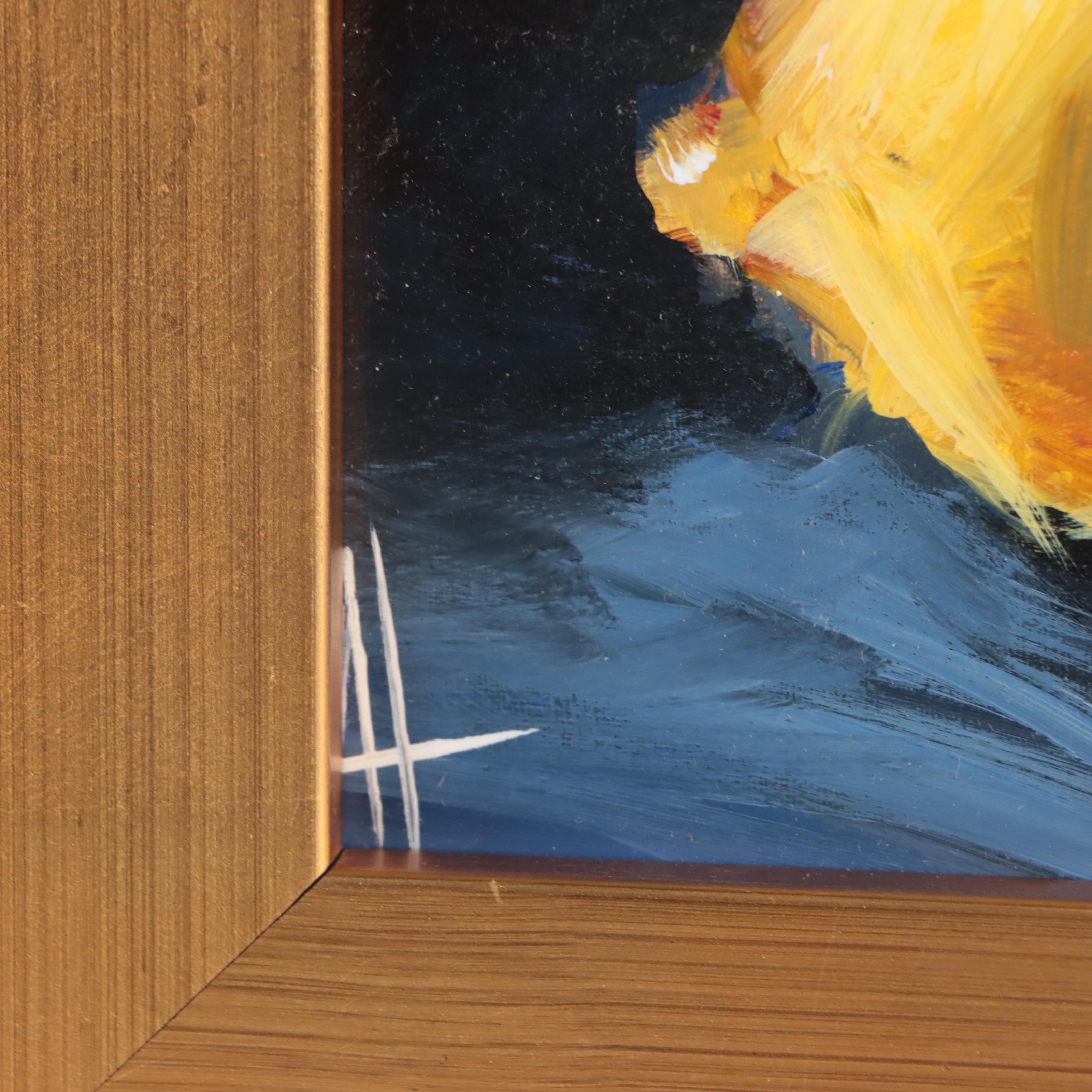 Anne Thouthip Still Life Acrylic Painting of Lemon, 21st Century