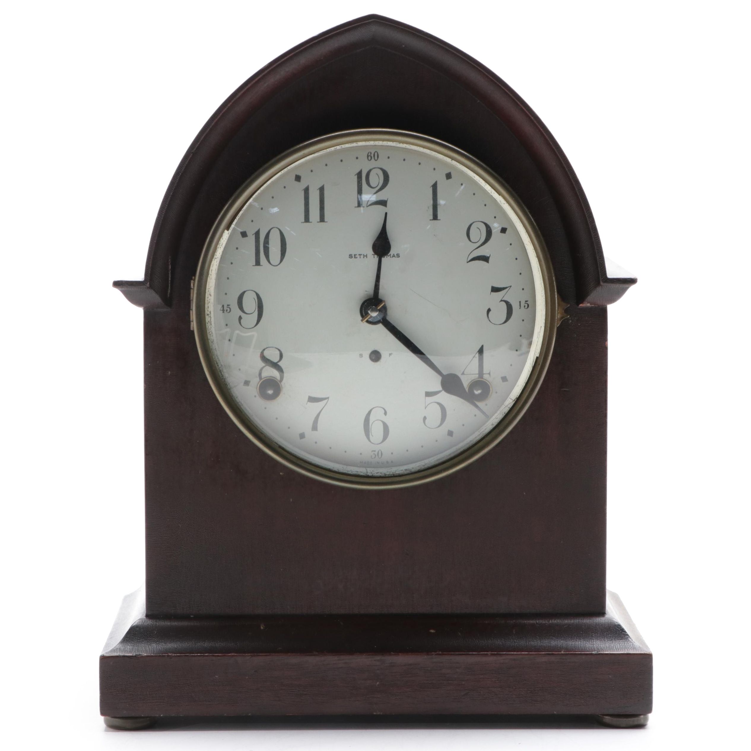 Seth Thomas Mahogany Beehive Clock, Early to Mid-20th Century