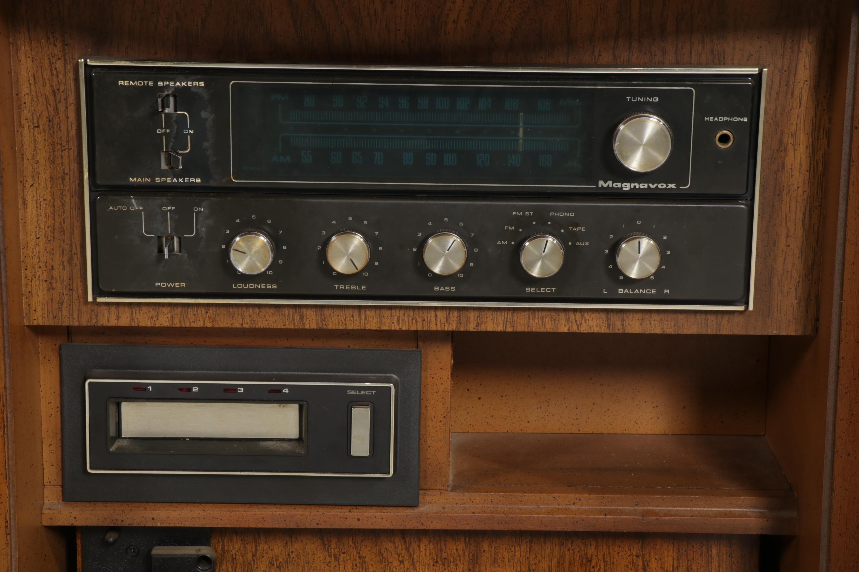 Magnavox Spanish Baroque Style Stereo Console Cabinet, 1970s