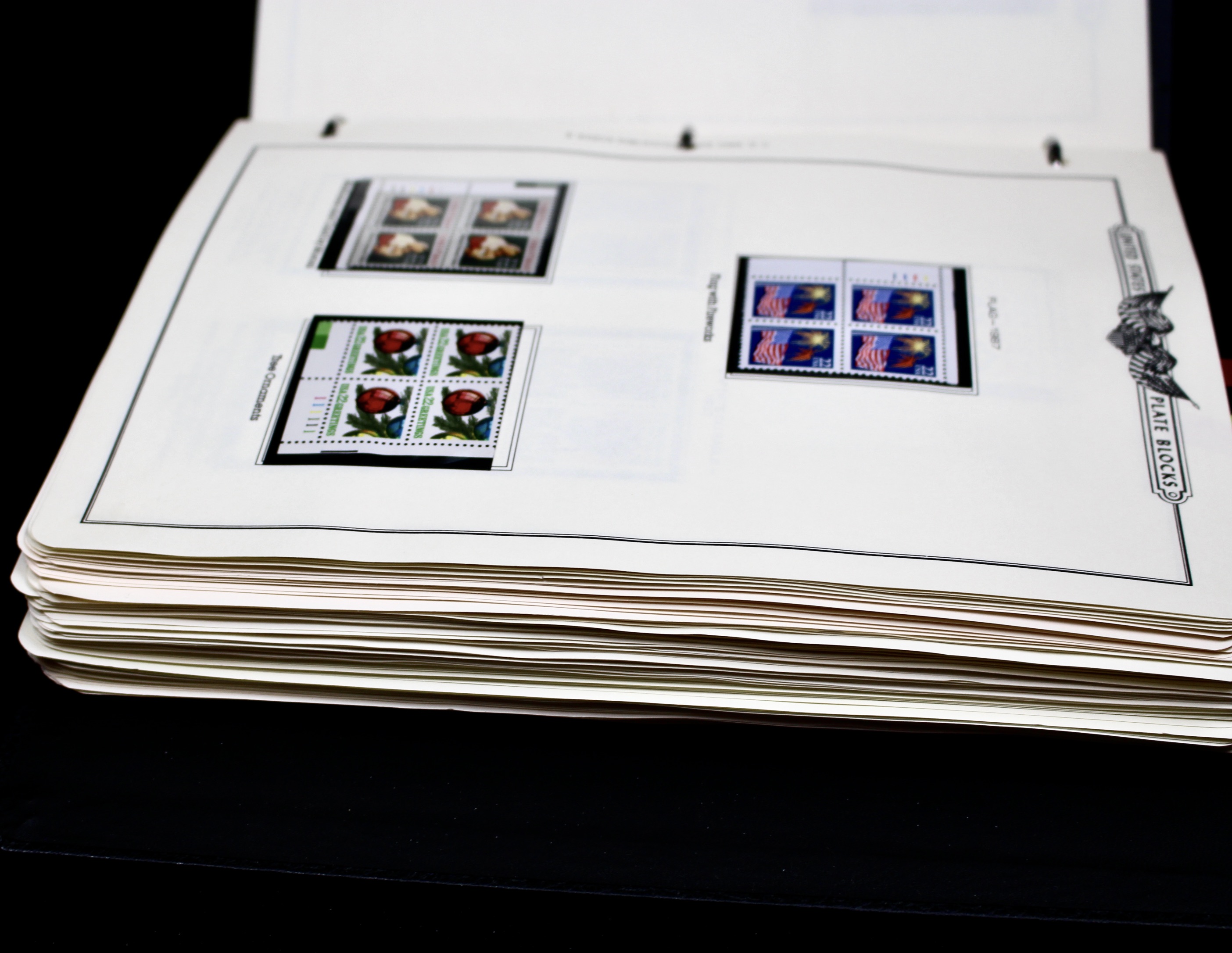 U.S. Postage Stamp Plate Block Collection, 1987 to 1995