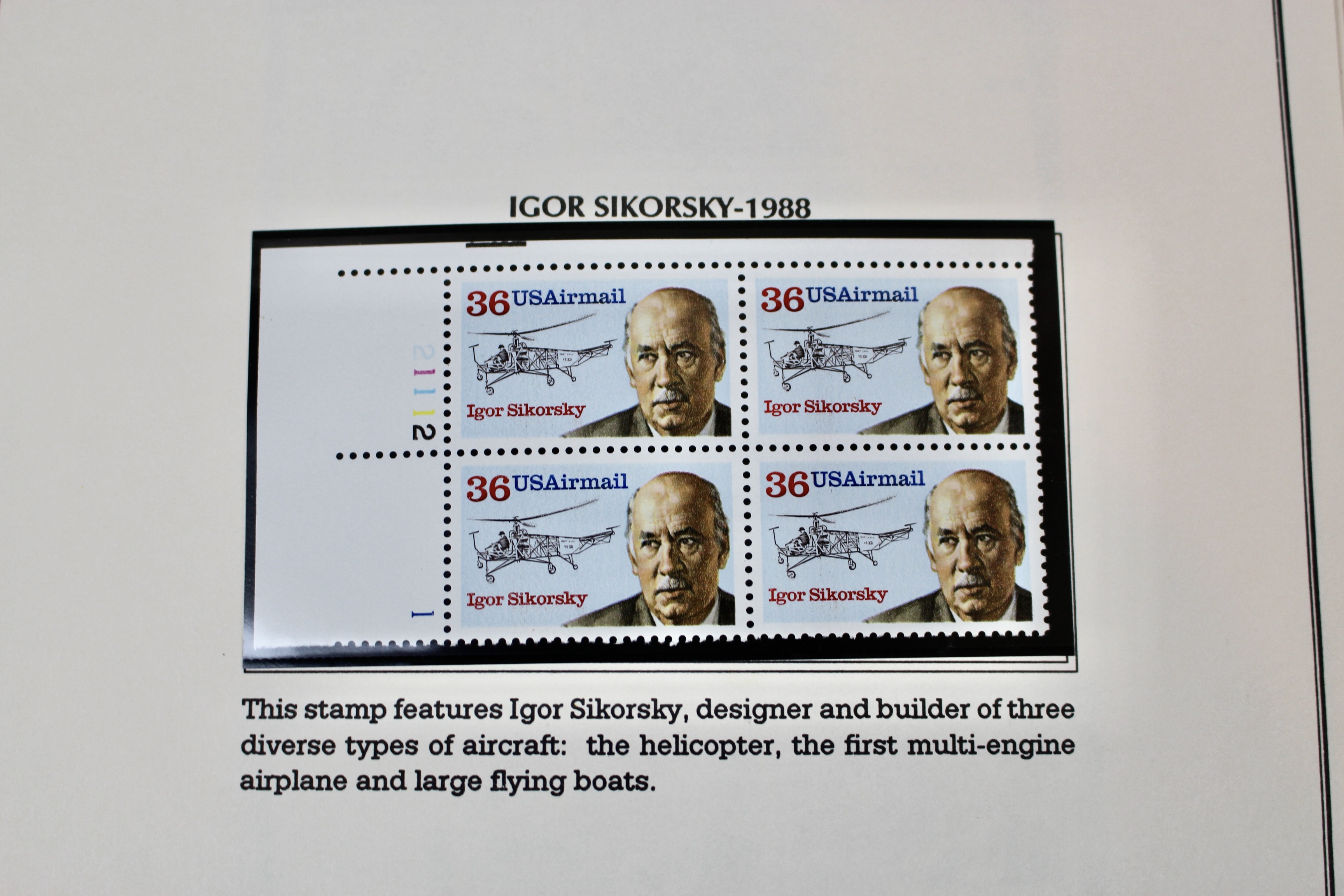 U.S. Postage Stamp Plate Block Collection, 1987 to 1995