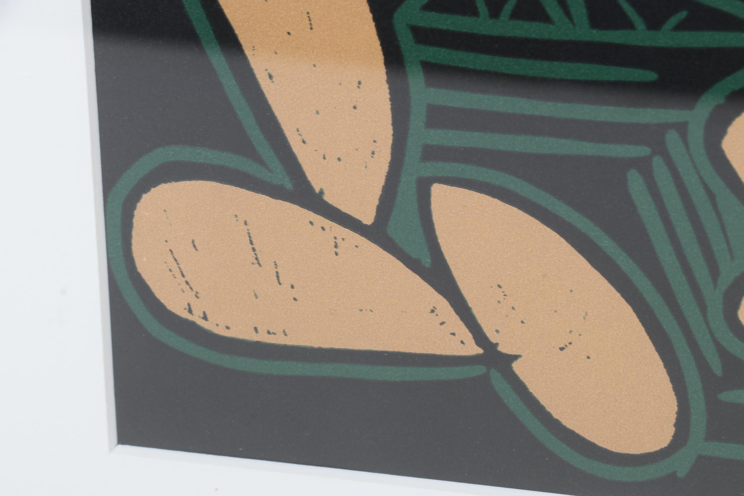 Pablo Picasso Color Linocut "Bacanal con cuatro nubes," 1962