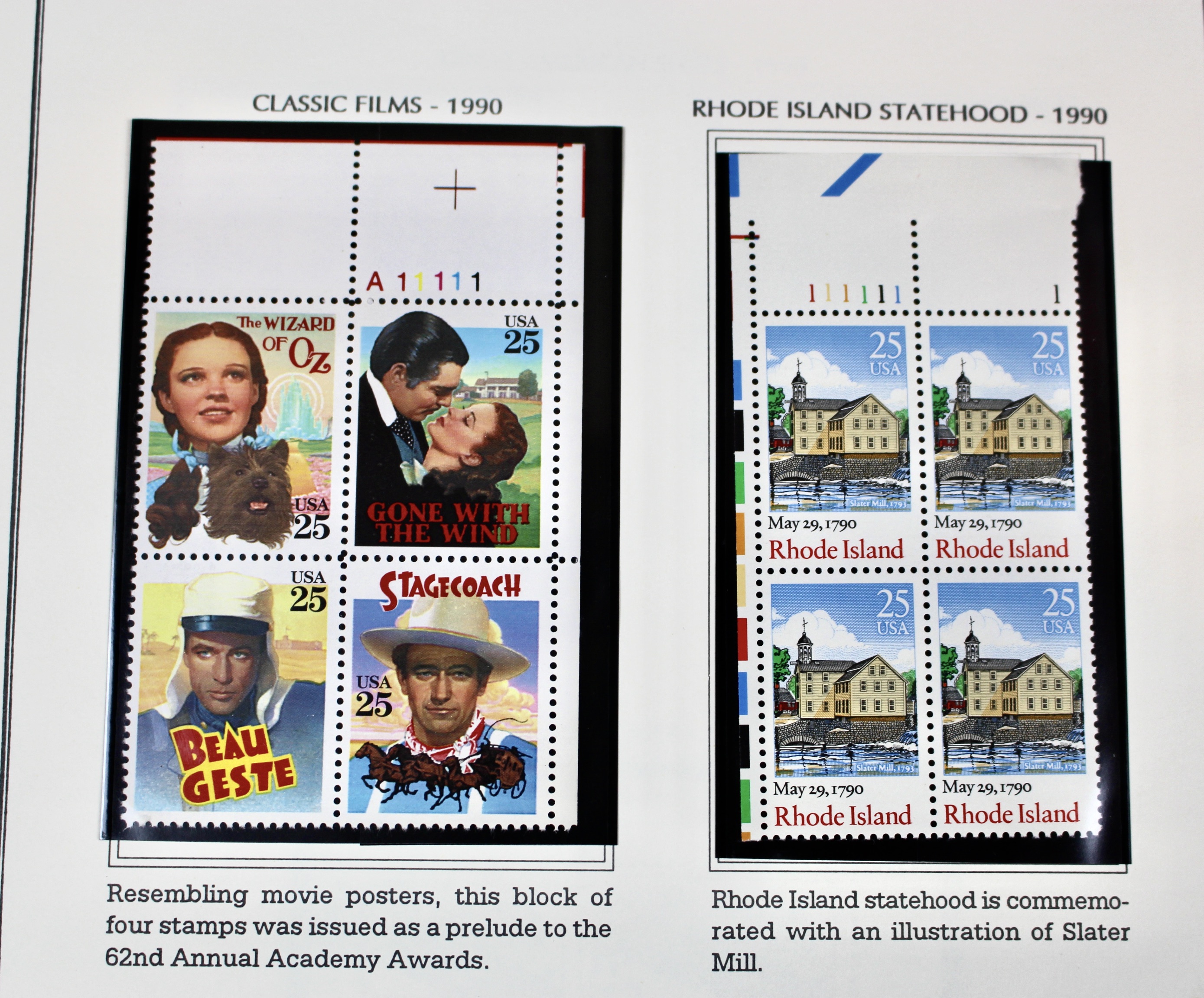 U.S. Postage Stamp Plate Block Collection, 1987 to 1995