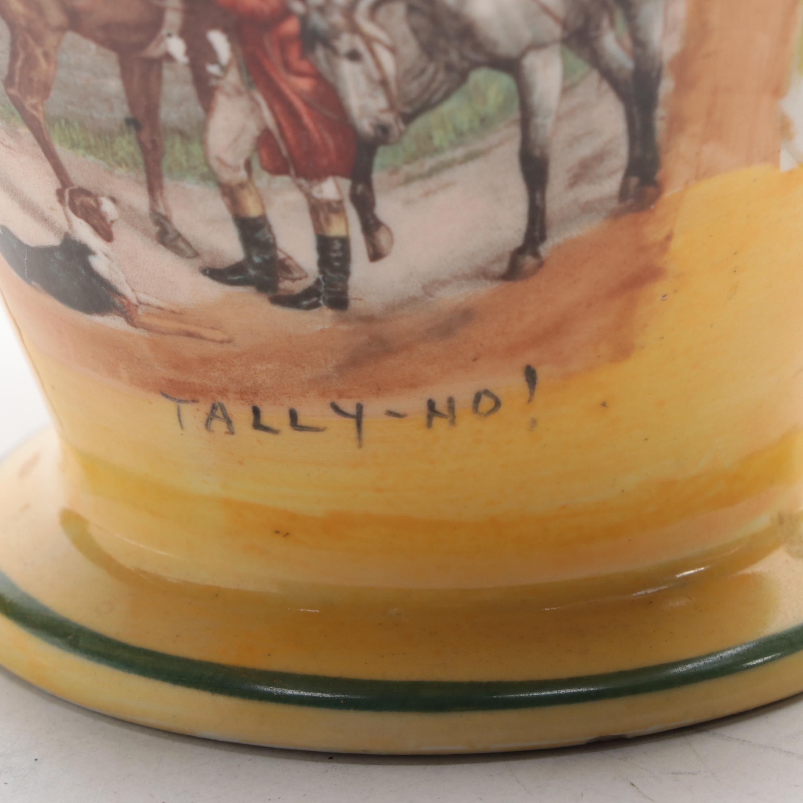 Wardle England Pottery Pitcher with German Zell Pitcher and Toby Miniatures