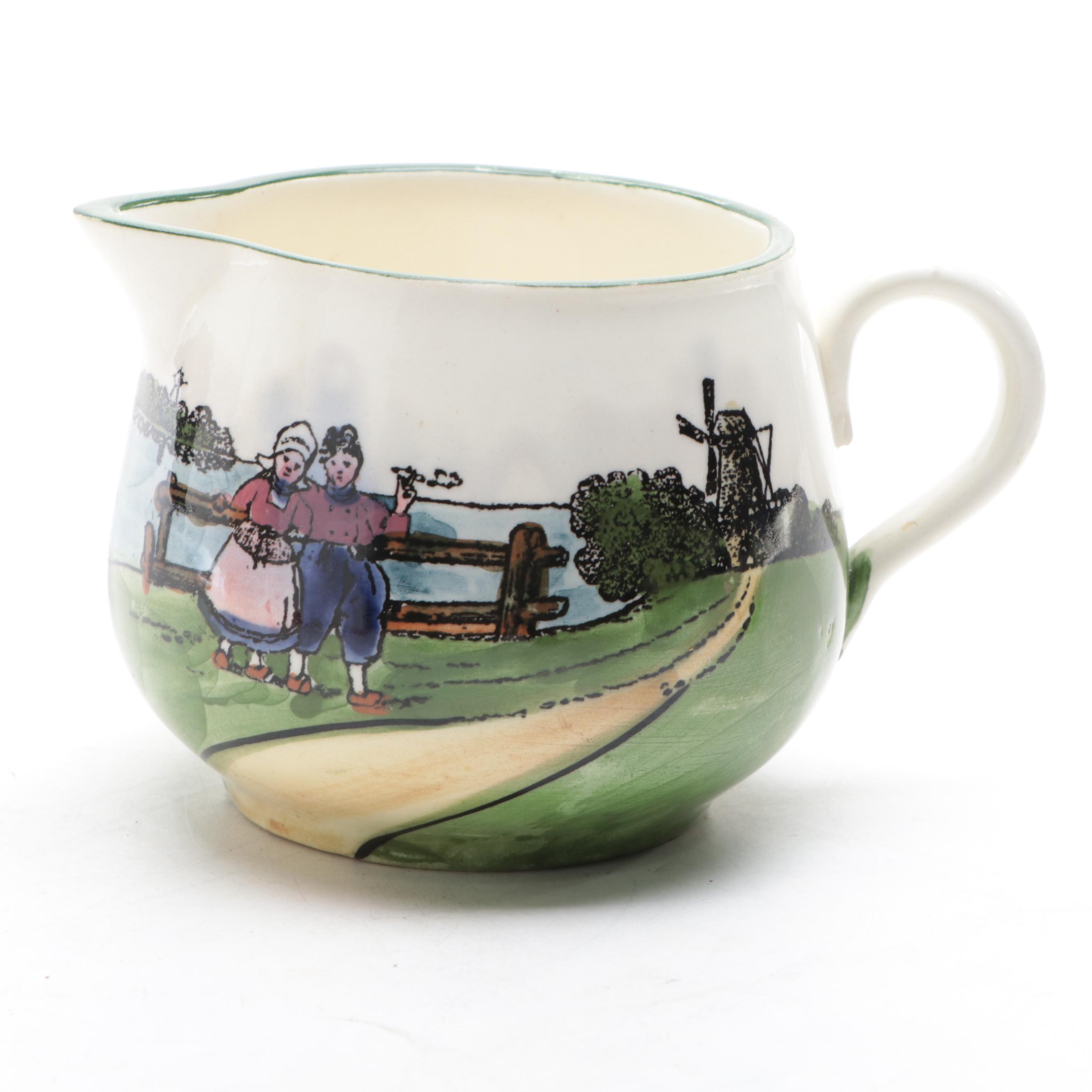 Wardle England Pottery Pitcher with German Zell Pitcher and Toby Miniatures