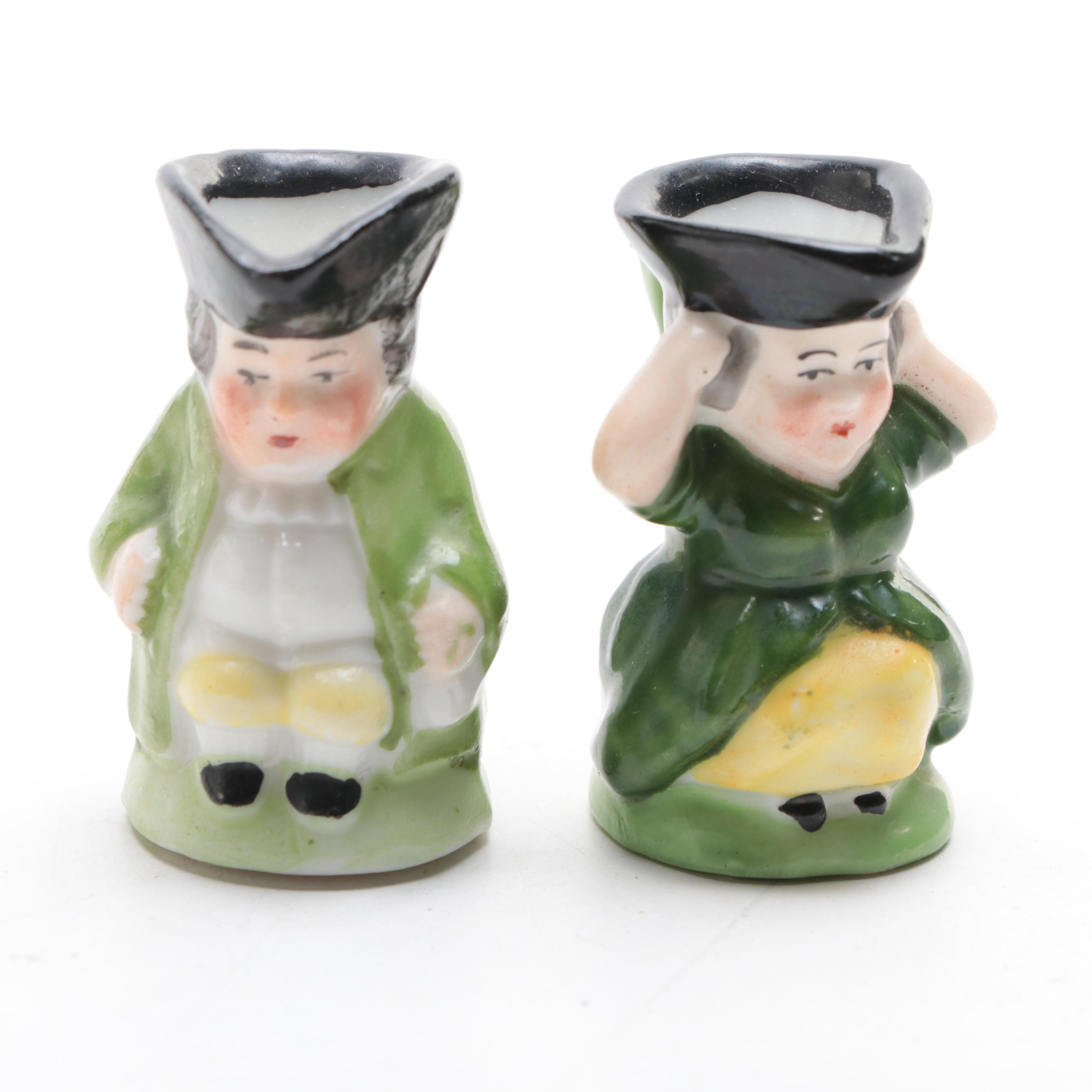 Wardle England Pottery Pitcher with German Zell Pitcher and Toby Miniatures