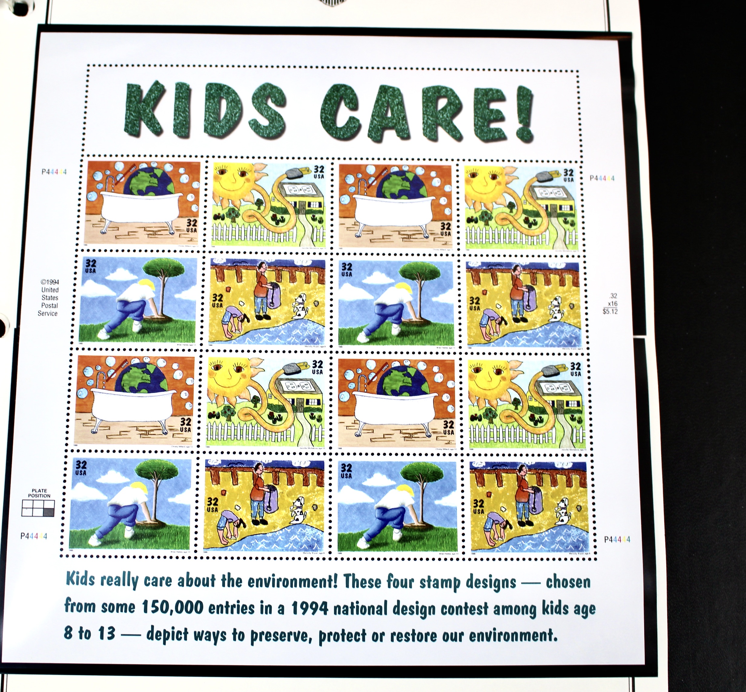 U.S. Postage Stamp Plate Block Collection, 1987 to 1995
