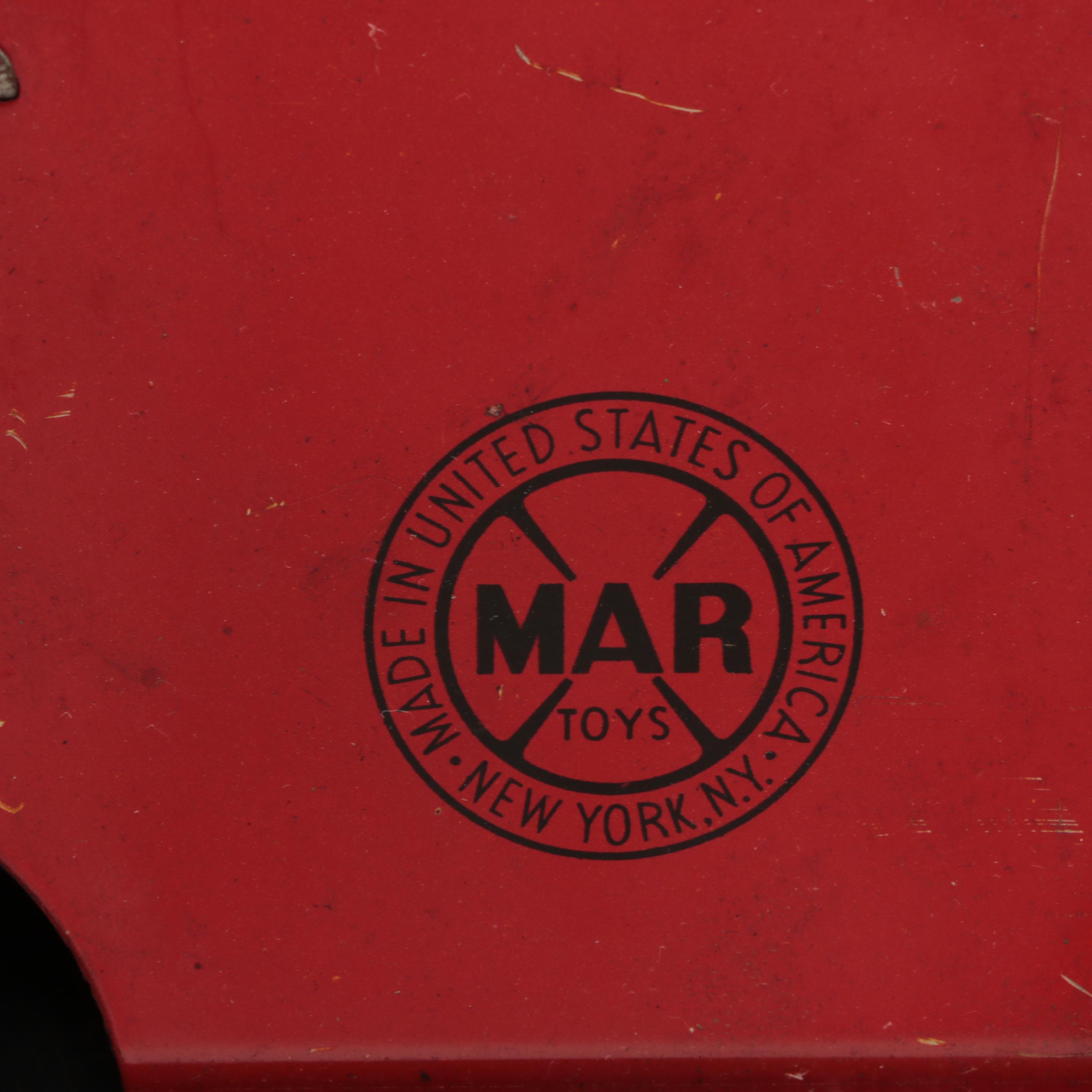 Marx Toys Tin Lithograph Roll-A-Tune with Marx Super Streamline Racer