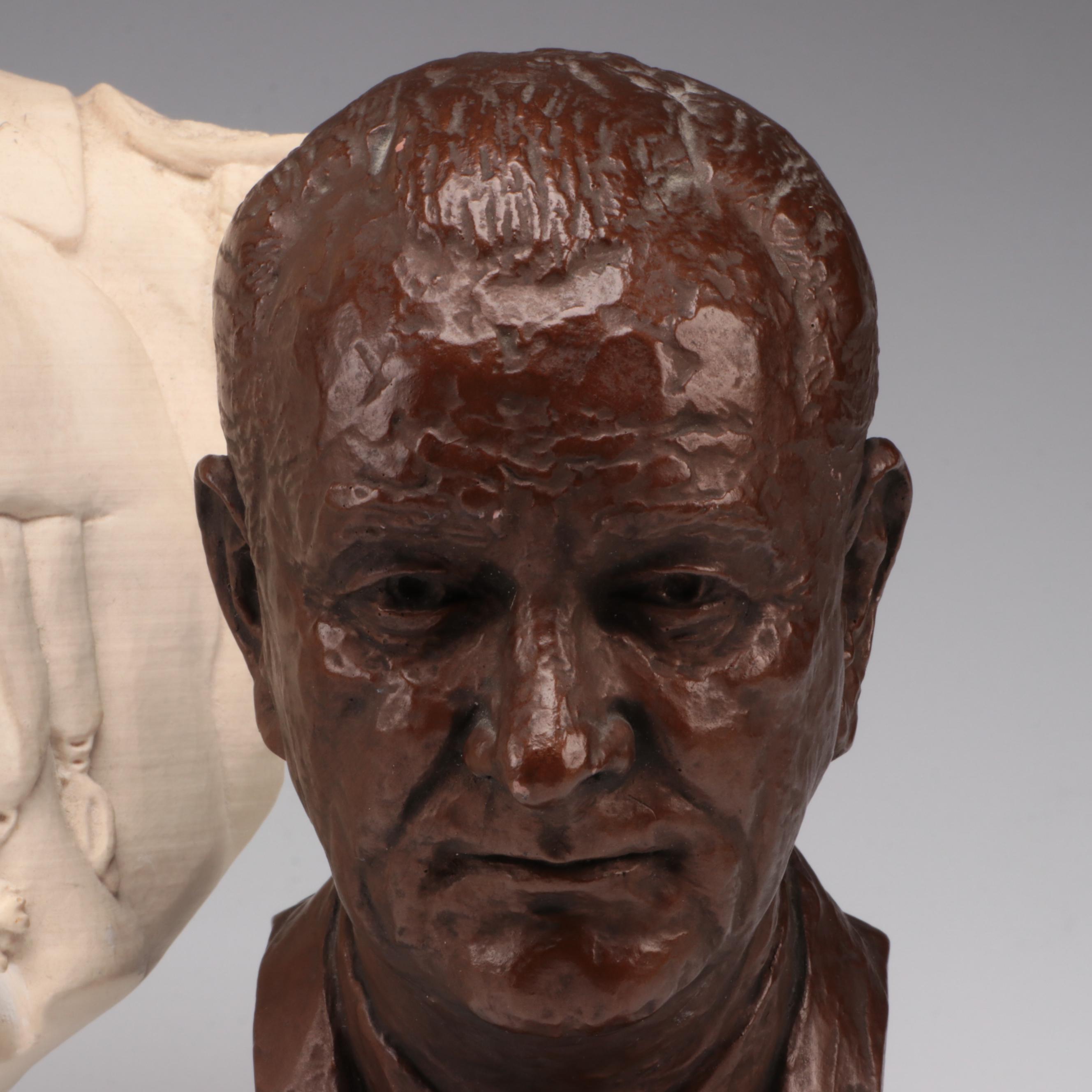 Busts of Lafayette, Edward VIII and President Lyndon B. Johnson