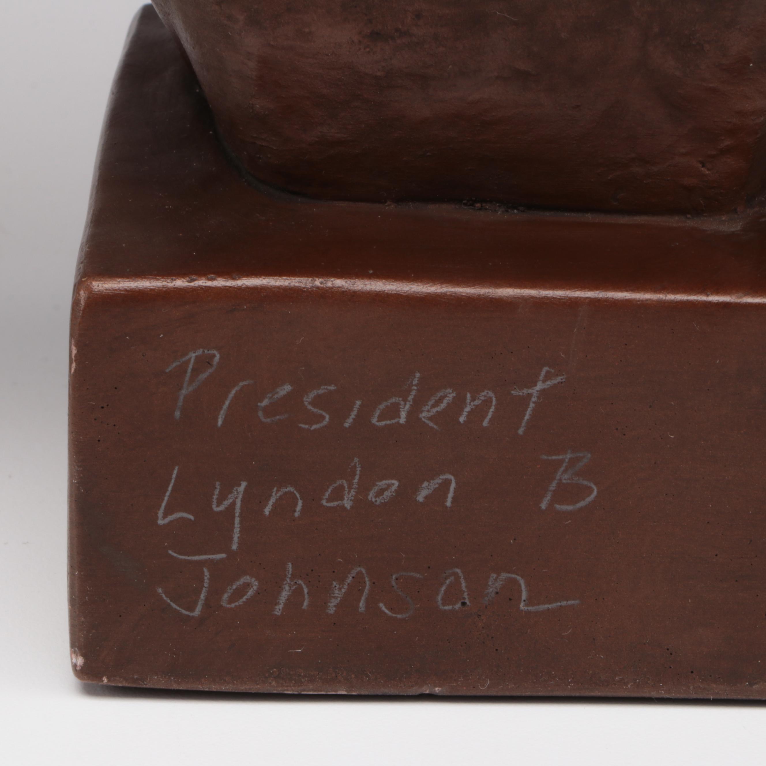 Busts of Lafayette, Edward VIII and President Lyndon B. Johnson