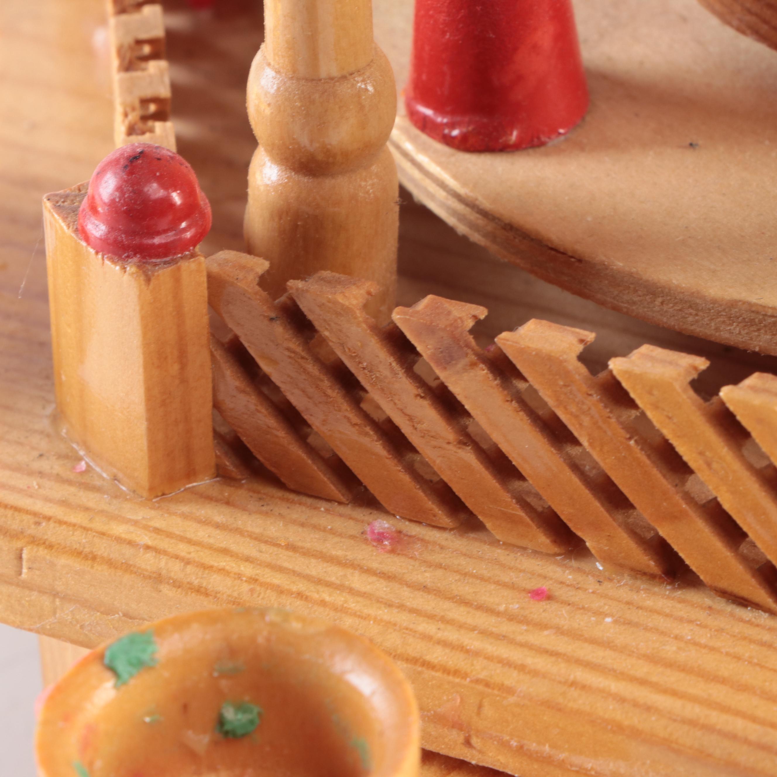 German Weihnachten Three Tier Candle Pyramid Nativity Carousel