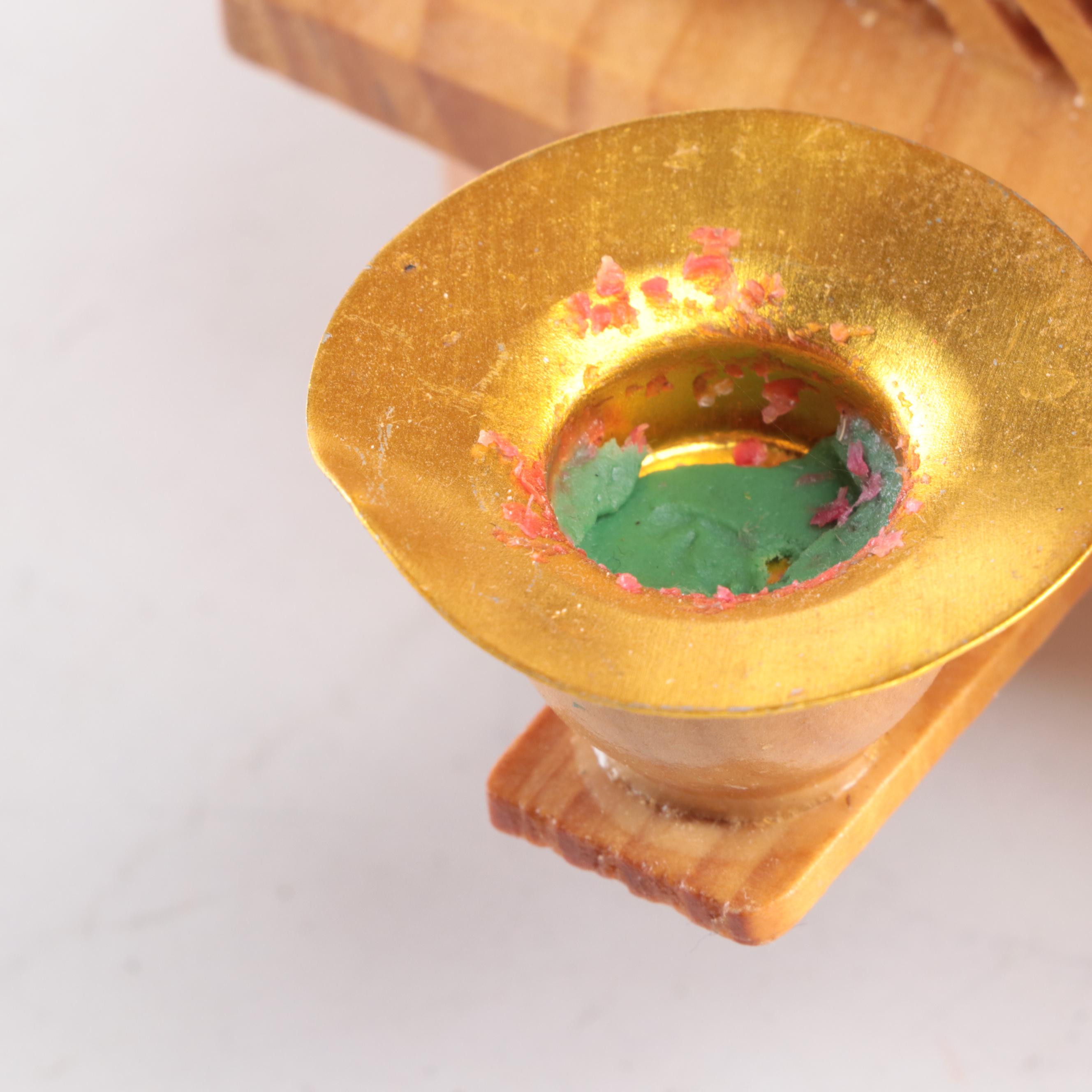 German Weihnachten Three Tier Candle Pyramid Nativity Carousel