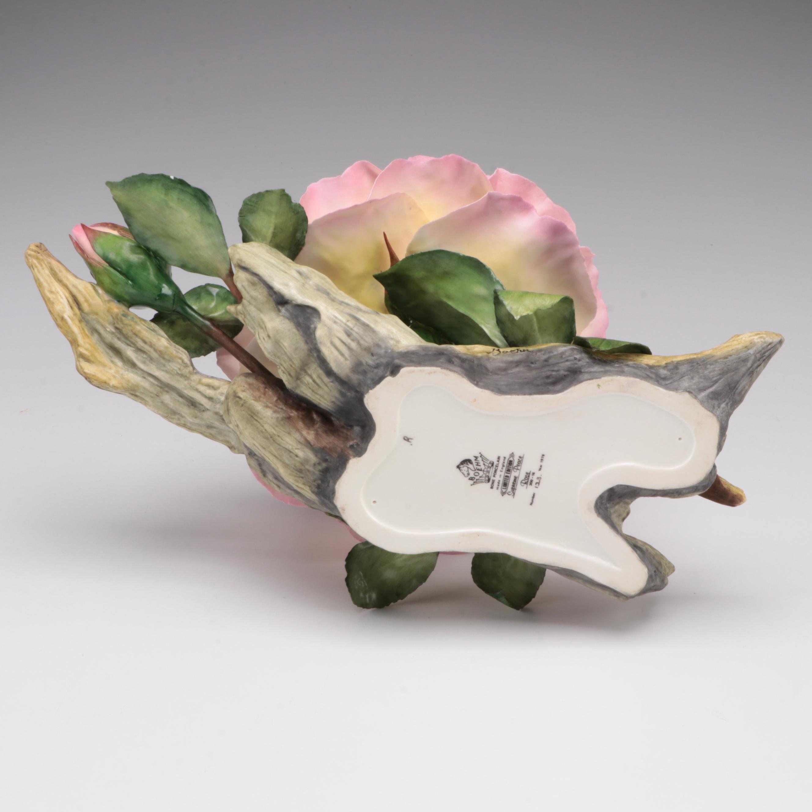 Boehm "Supreme Peace Rose" Limited Edition Bone China Figurine, 1976