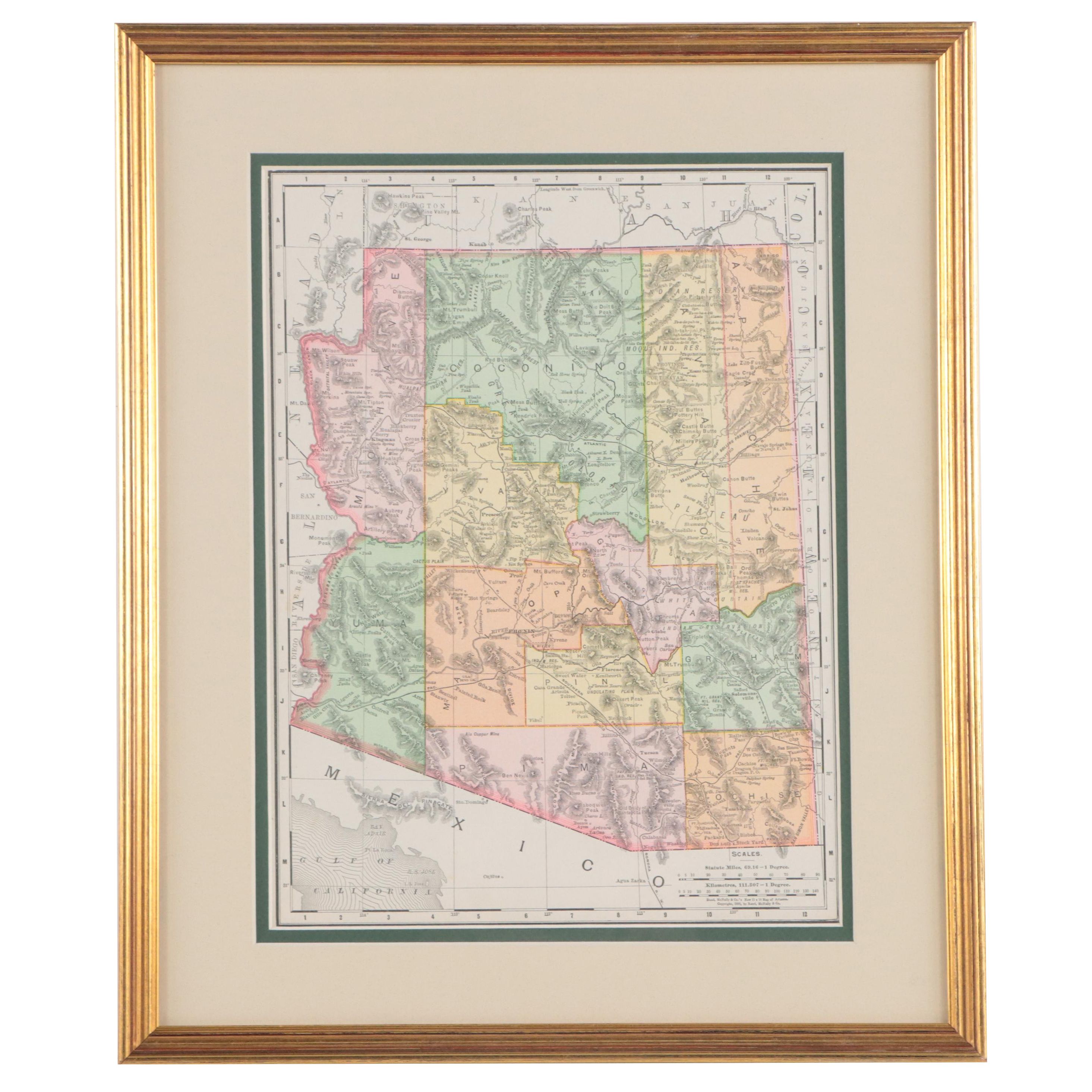 Rand, McNally & Co. Map of Arizona, Circa 1895