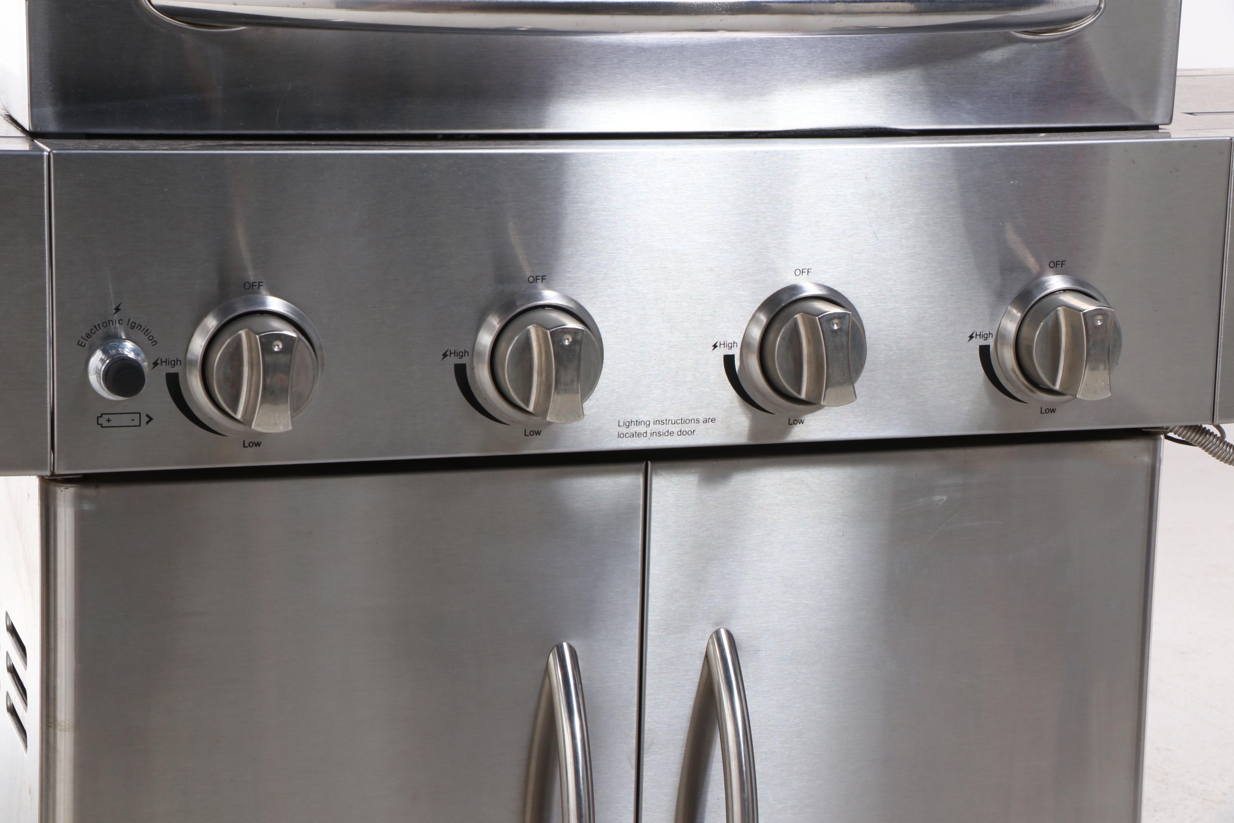 Master Forge Stainless Gas/Propane Grill on Casters