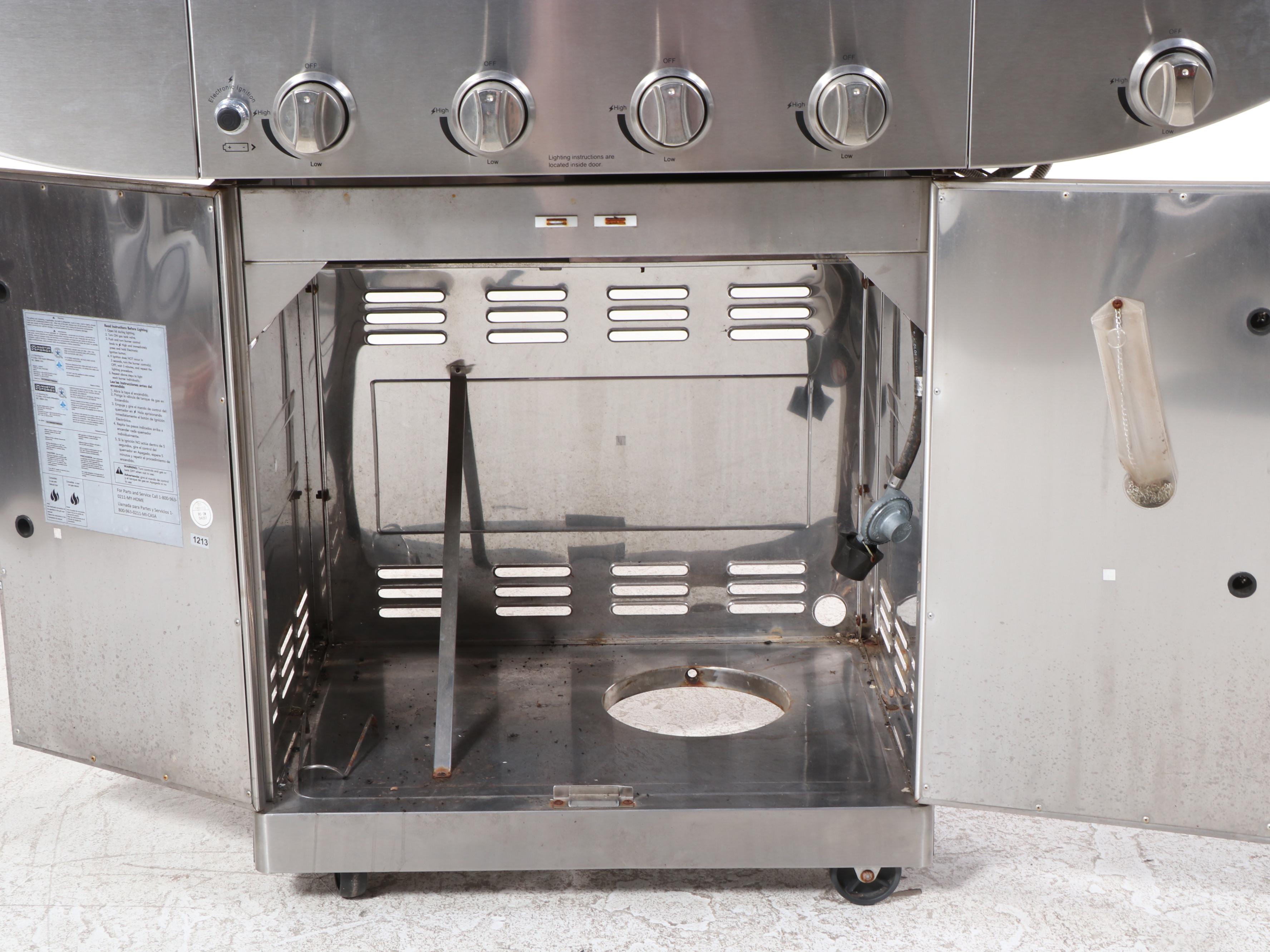 Master Forge Stainless Gas/Propane Grill on Casters