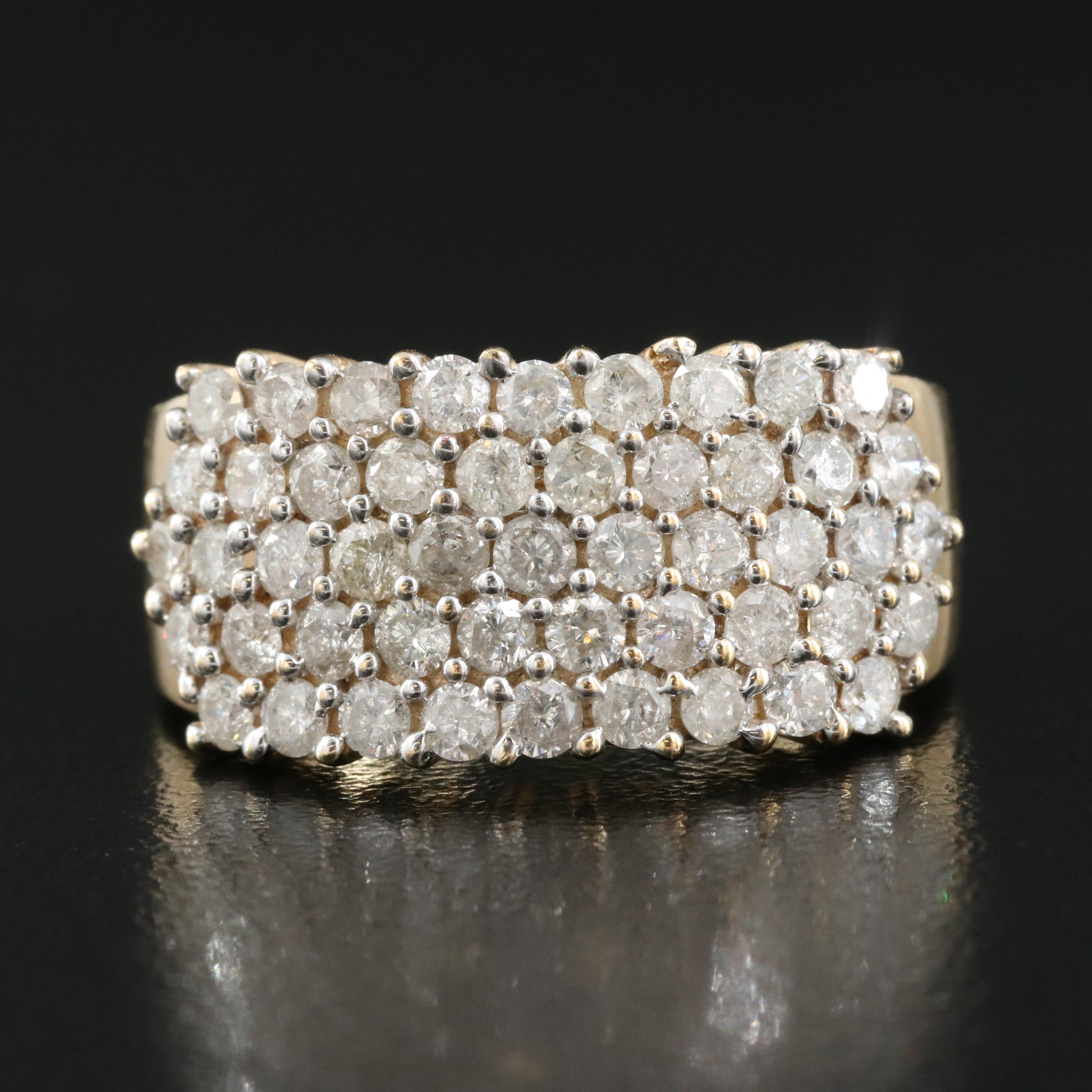 10K 1.50 CTW Diamond Cluster Ring