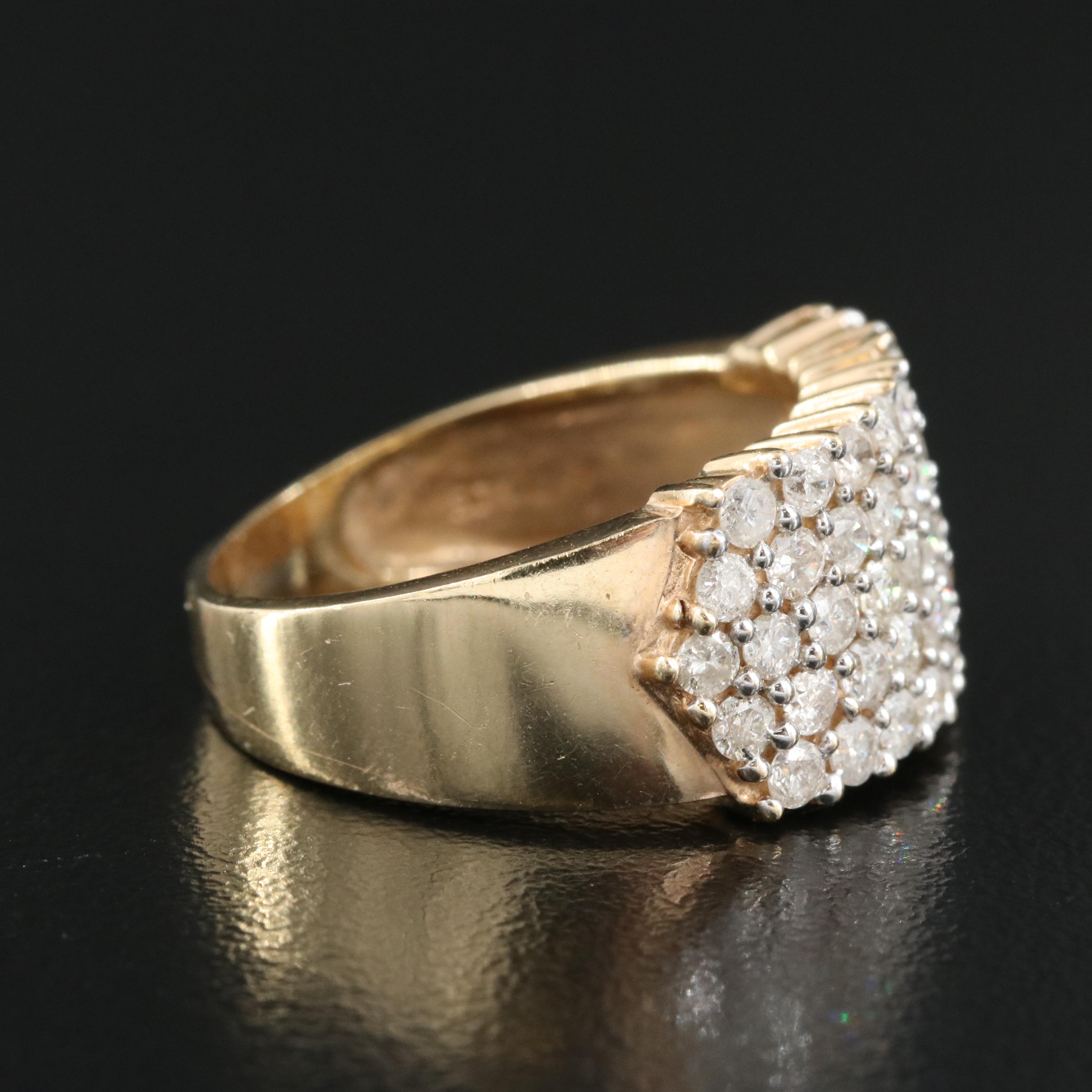 10K 1.50 CTW Diamond Cluster Ring