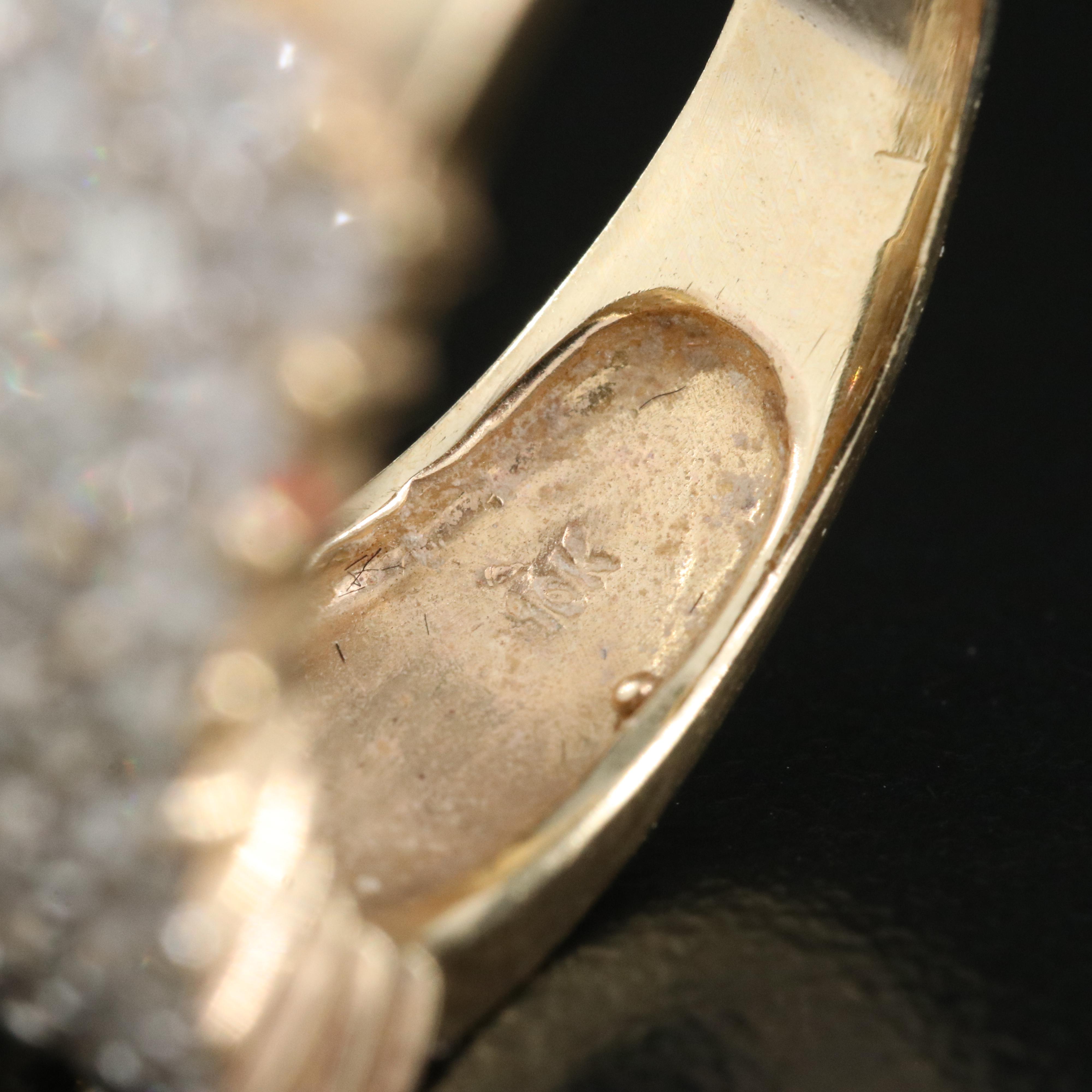 10K 1.50 CTW Diamond Cluster Ring