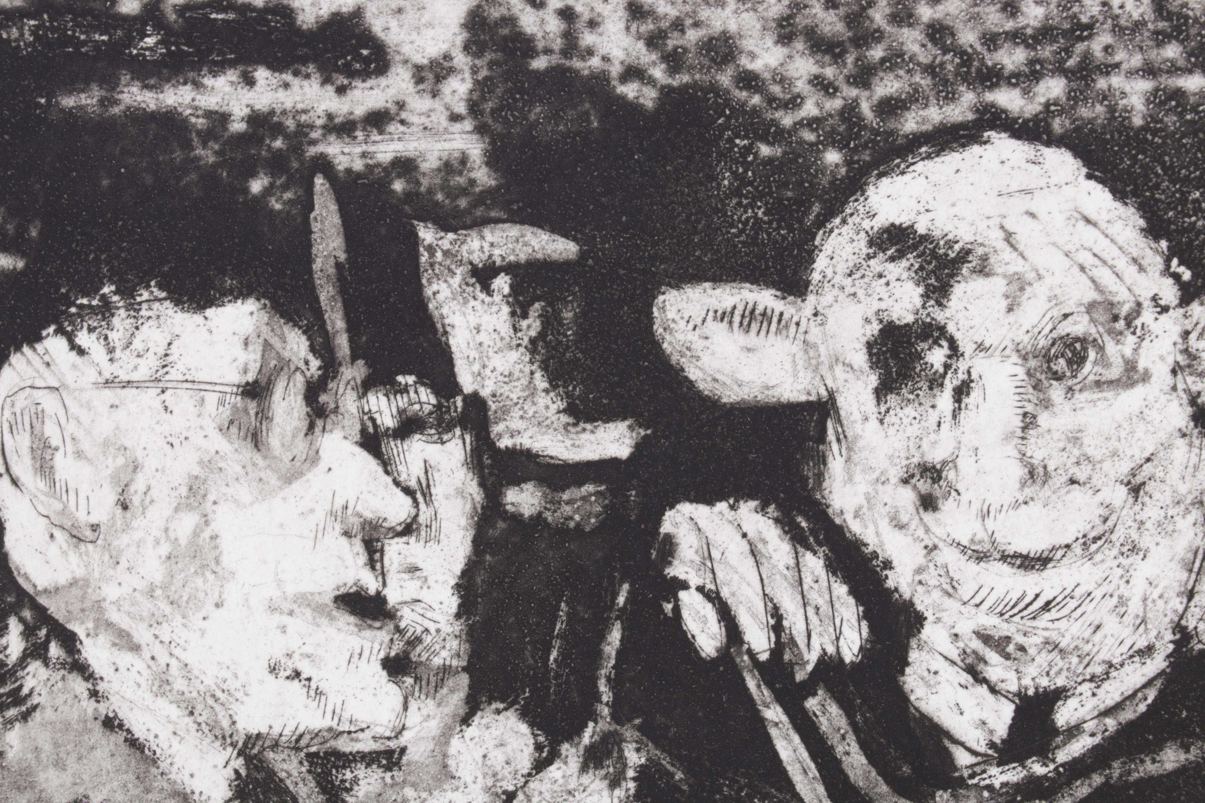 Sidney Chafetz Satirical Etching "Baa-aa," 1963