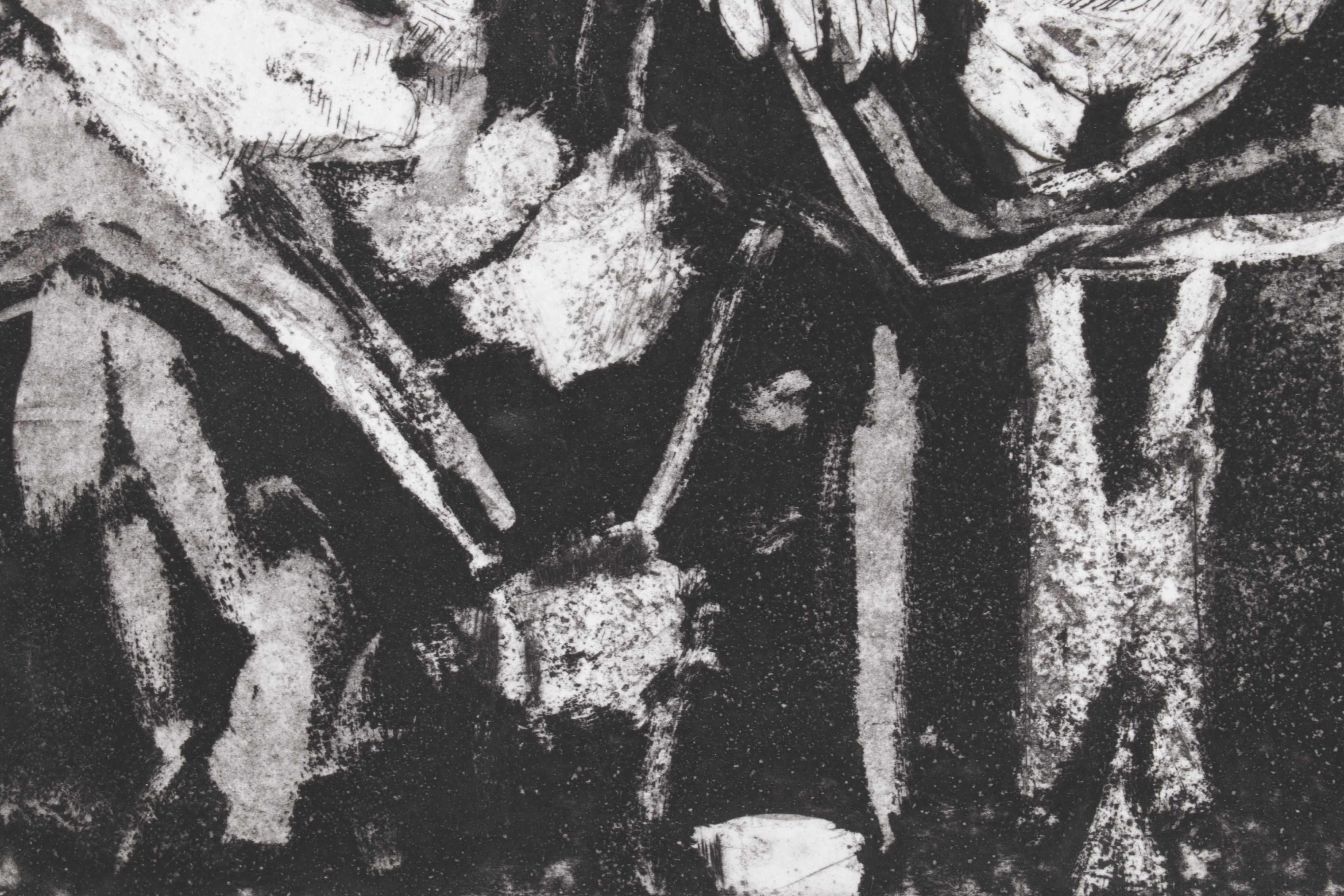 Sidney Chafetz Satirical Etching "Baa-aa," 1963