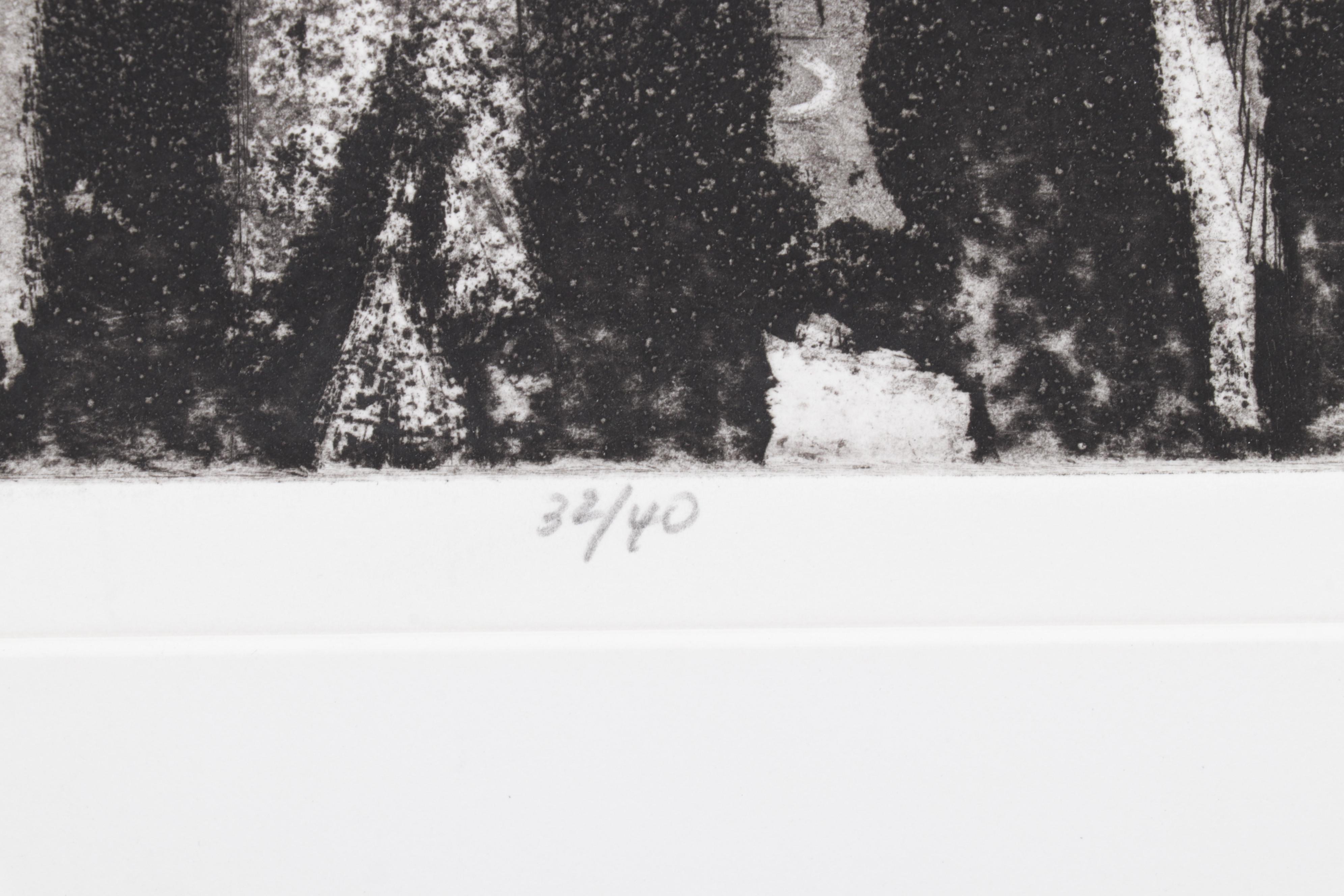 Sidney Chafetz Satirical Etching "Baa-aa," 1963